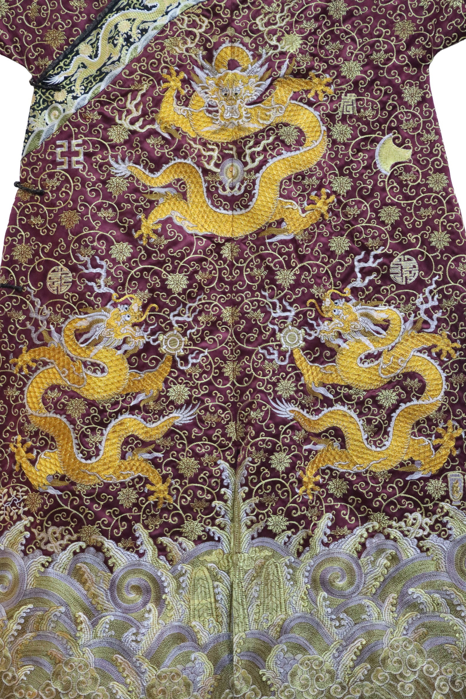 Silk Embroidery Cloud and Dragon Pattern Dragon Robe - 7