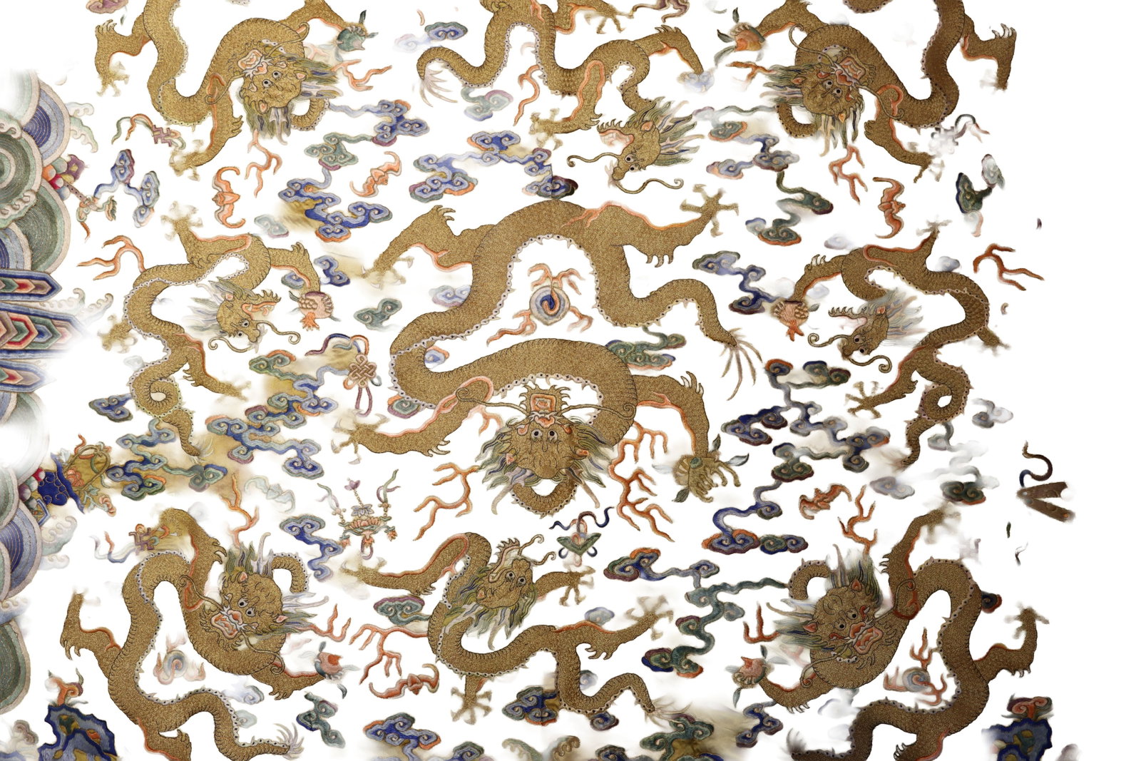 Silk Cloud and Dragon Pattern Embroidery - 5