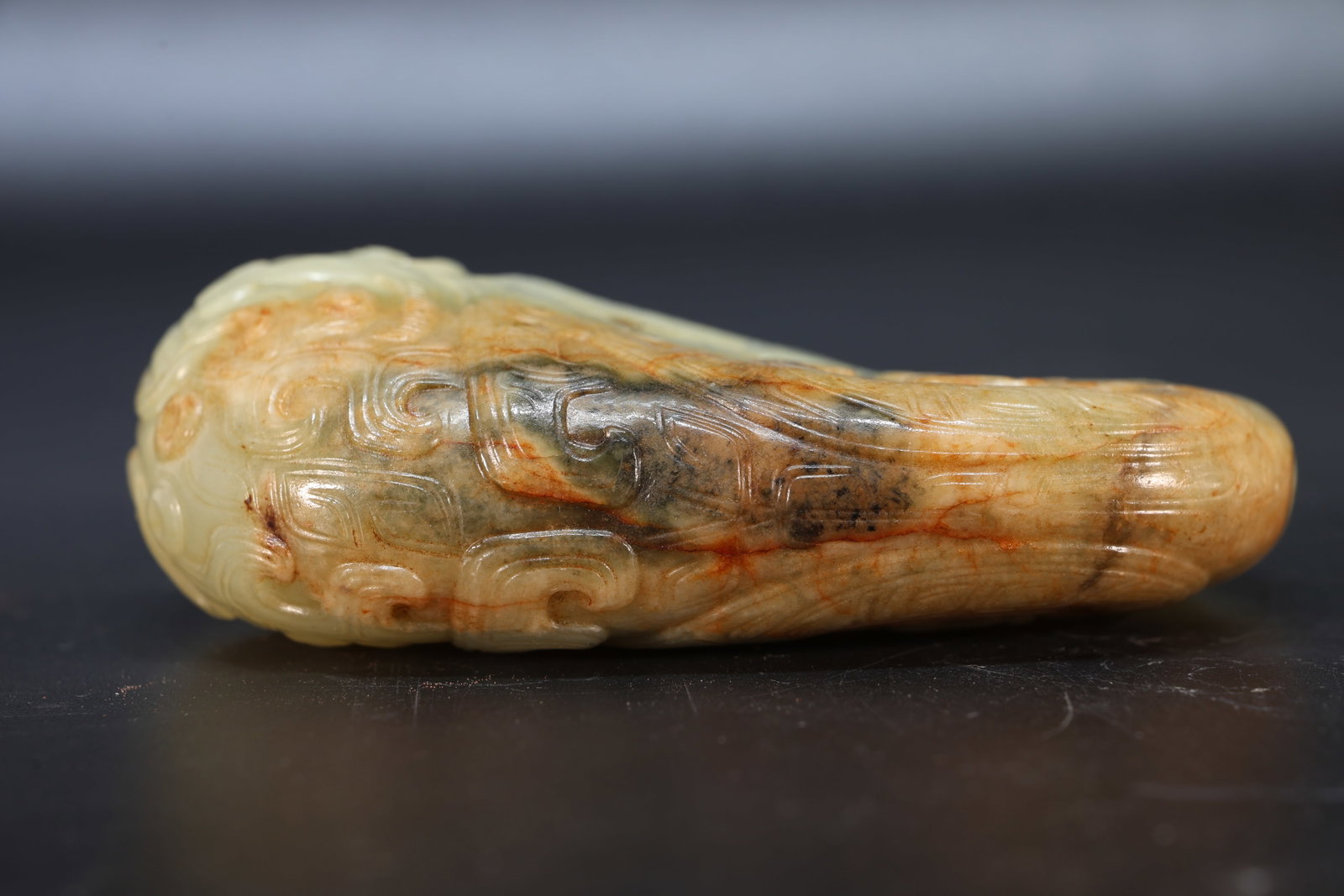 Jade Carved Beast Face Pattern Ornament - 9