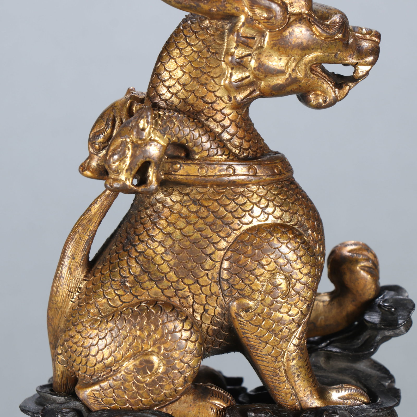 Gilt Bronze Kirin Figure - 2