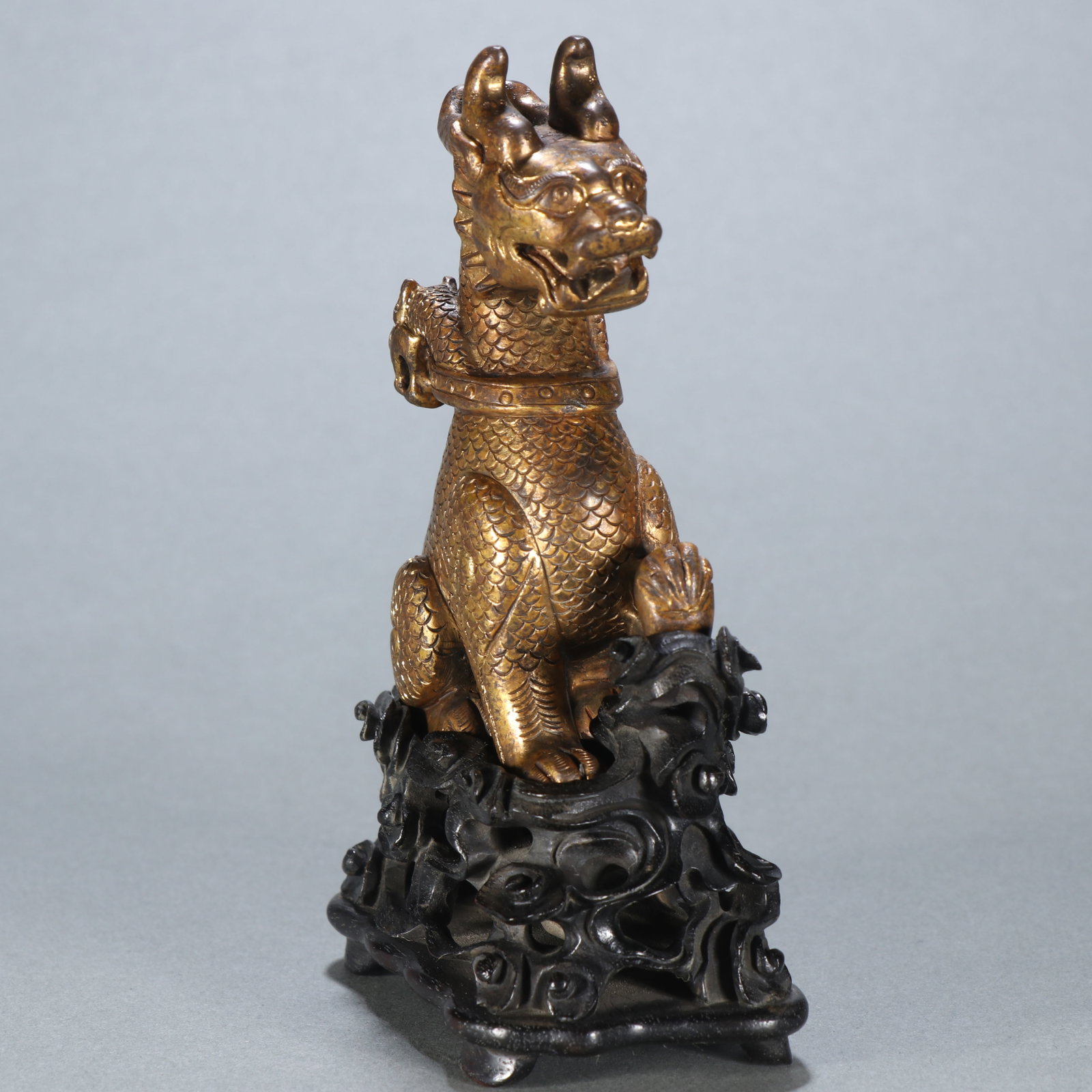 Gilt Bronze Kirin Figure - 3