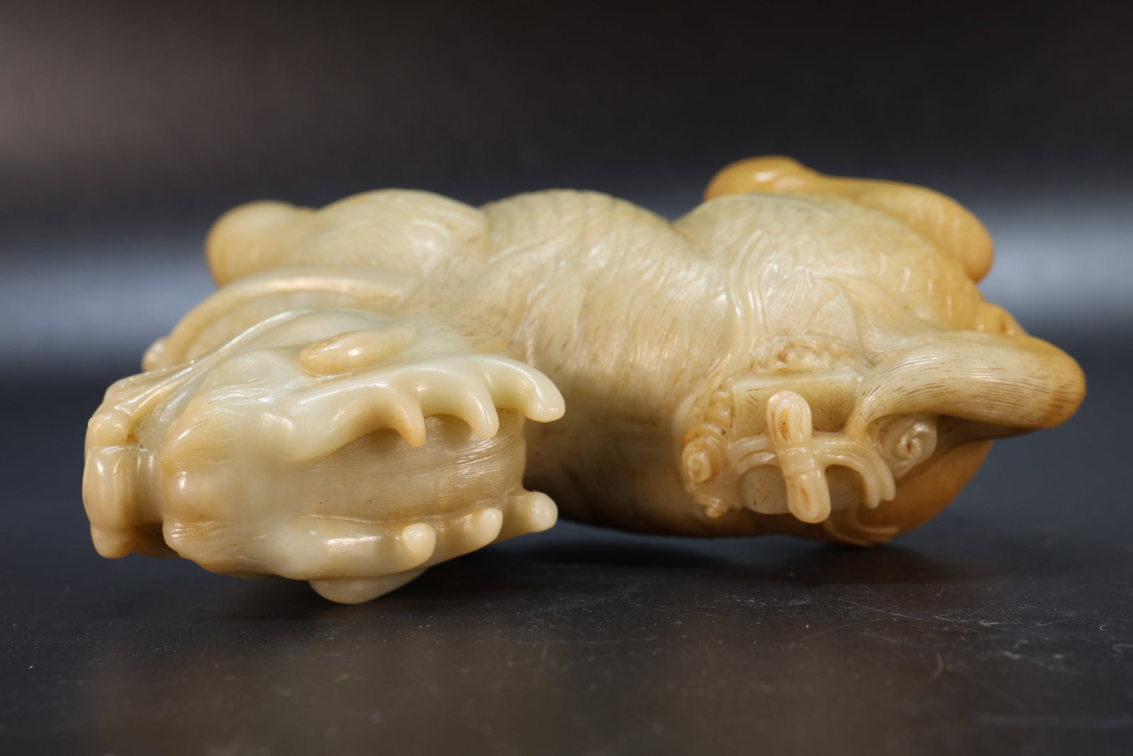 Jade Carved Kirin Shape Figure - 10