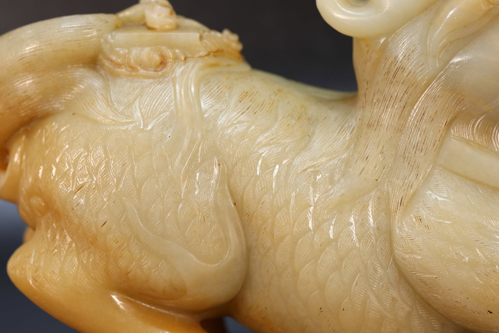 Jade Carved Kirin Shape Figure - 4