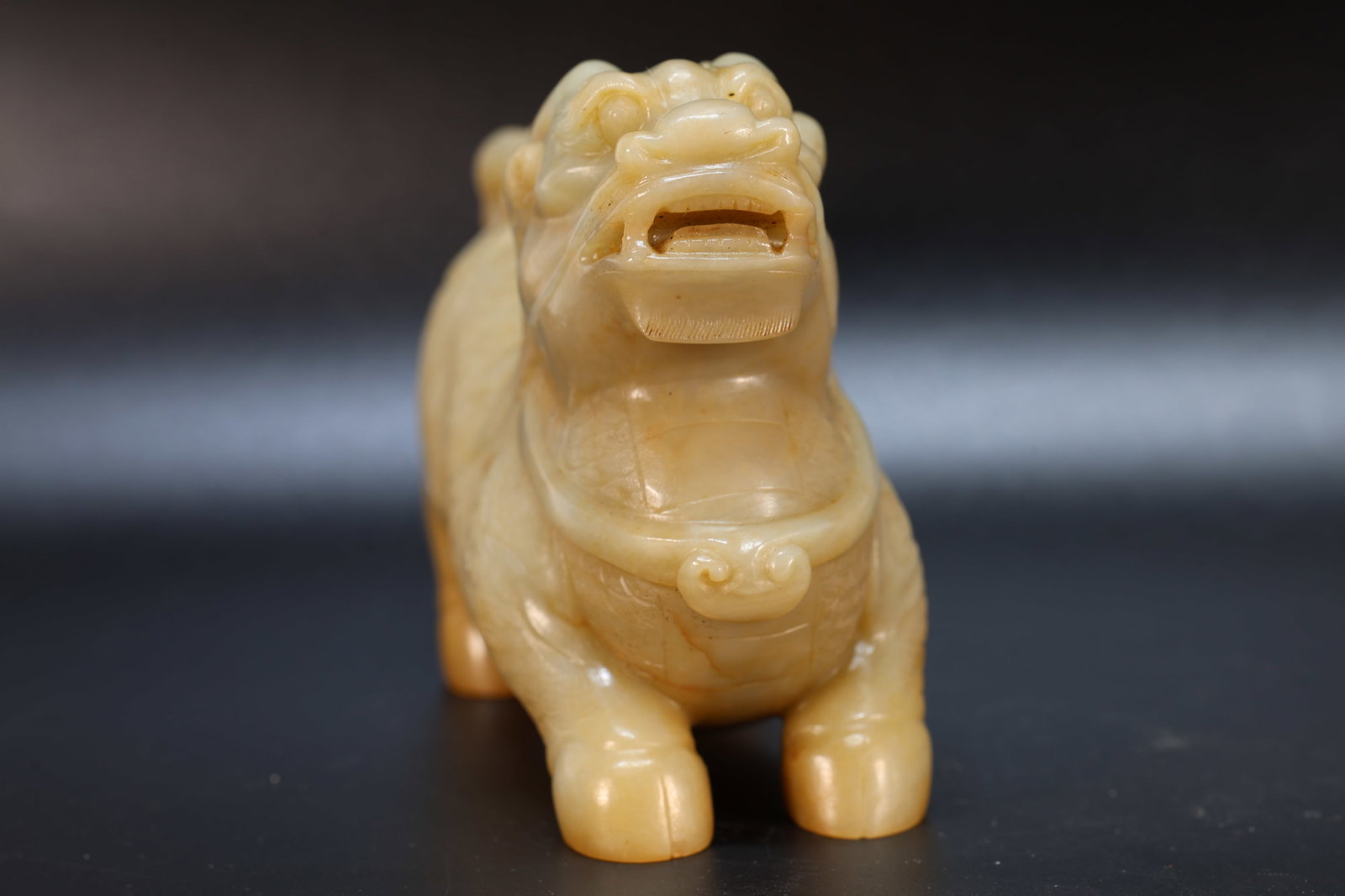 Jade Carved Kirin Shape Figure - 5