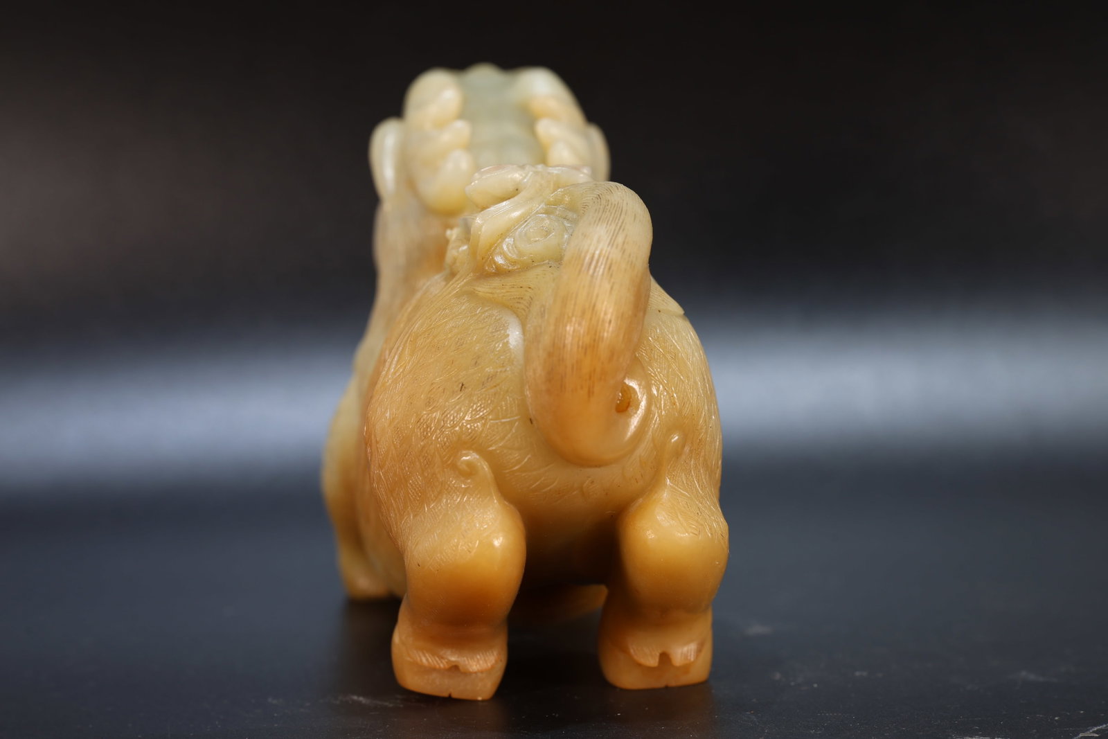 Jade Carved Kirin Shape Figure - 9