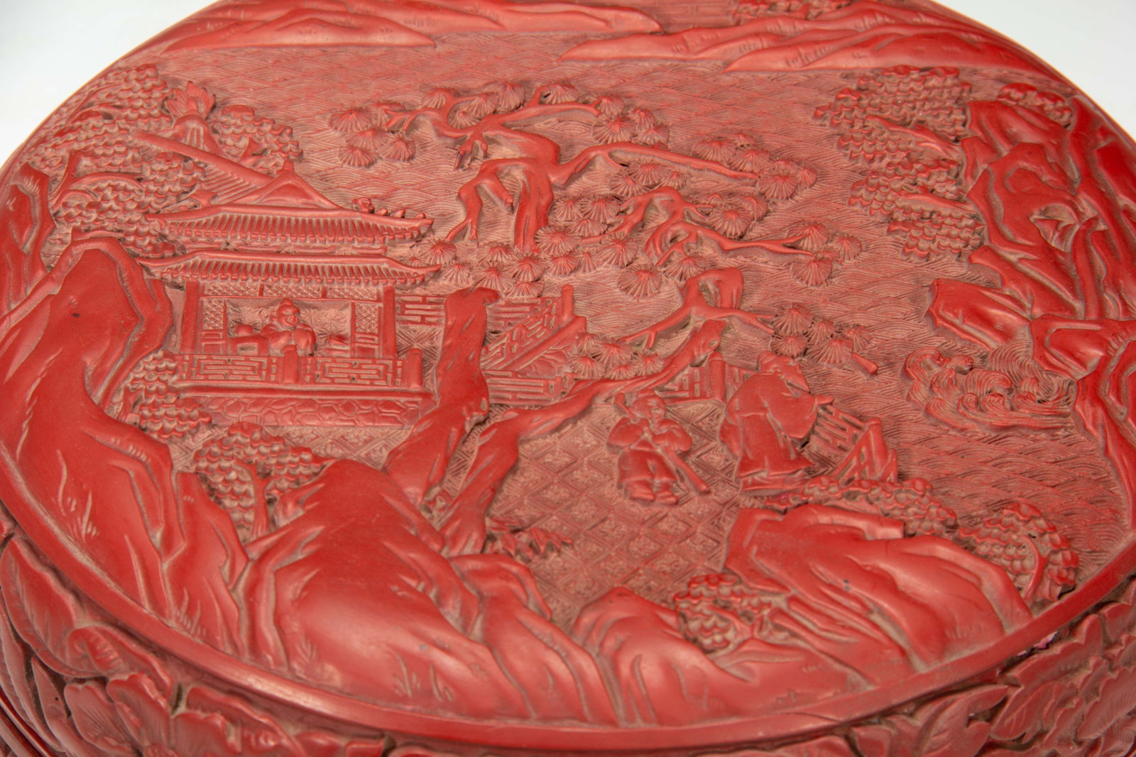 CHINESE CINNABAR LACQUER BOX - 2