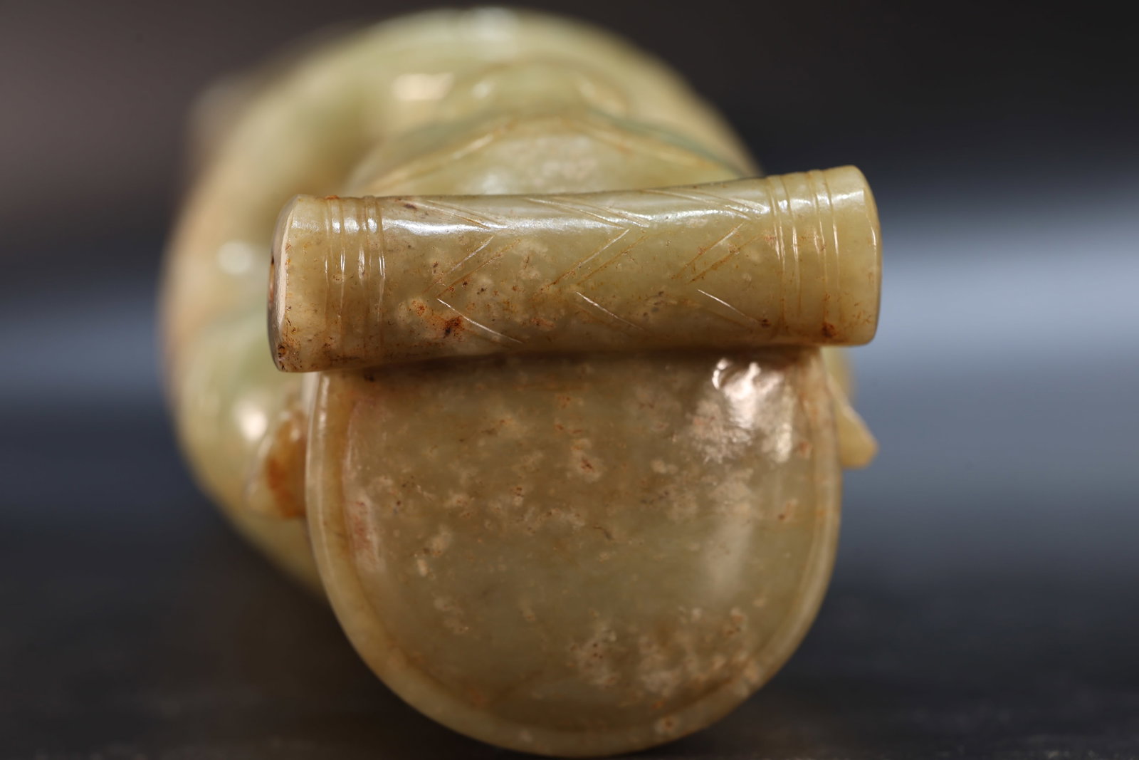 Jade Carved Beast Face Pattern Character Shape Figure - 14