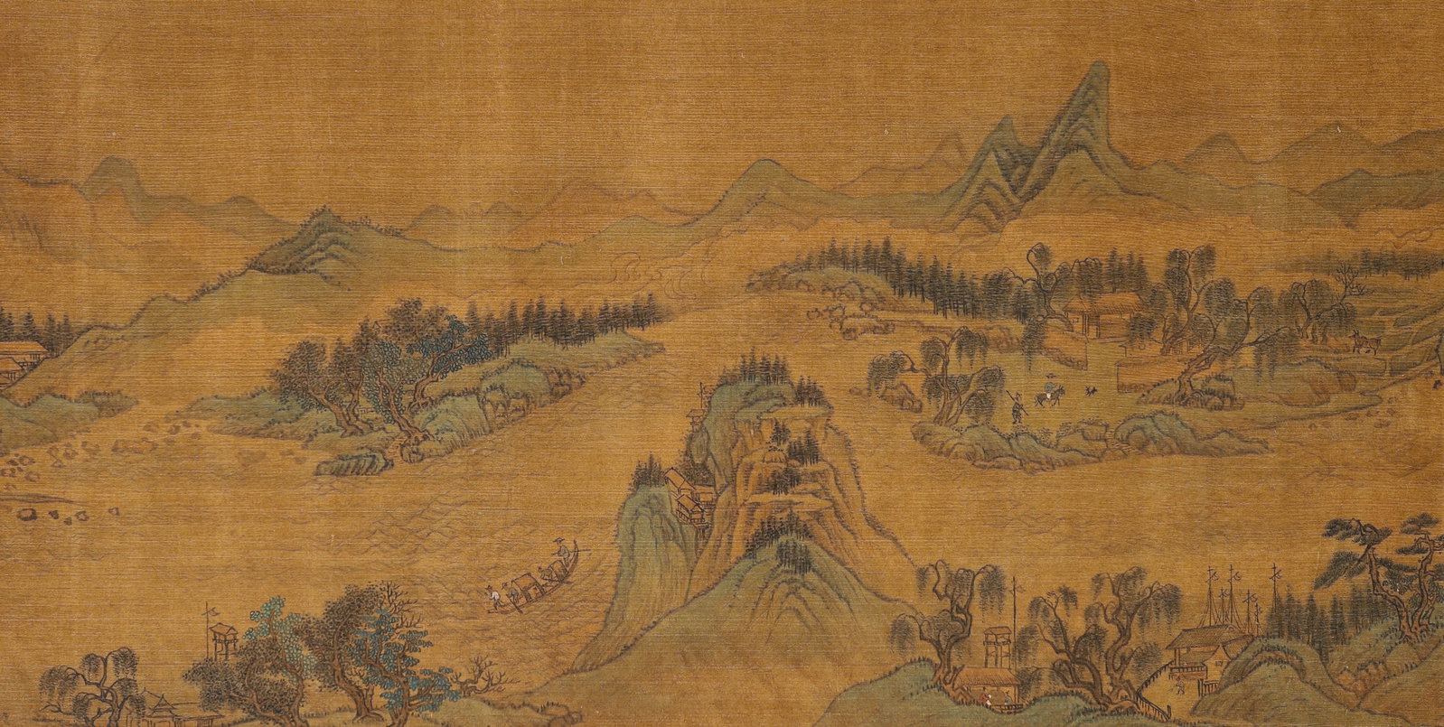Chinese Drawing Landscape Hand Scroll,Wang Hui Mark - 11