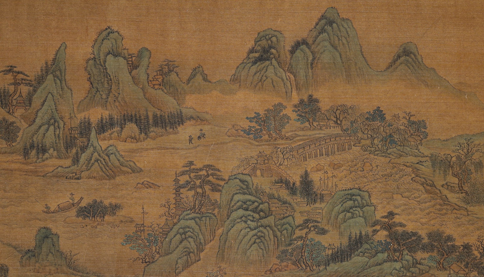 Chinese Drawing Landscape Hand Scroll,Wang Hui Mark - 13
