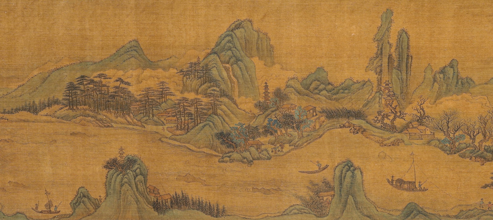 Chinese Drawing Landscape Hand Scroll,Wang Hui Mark - 18