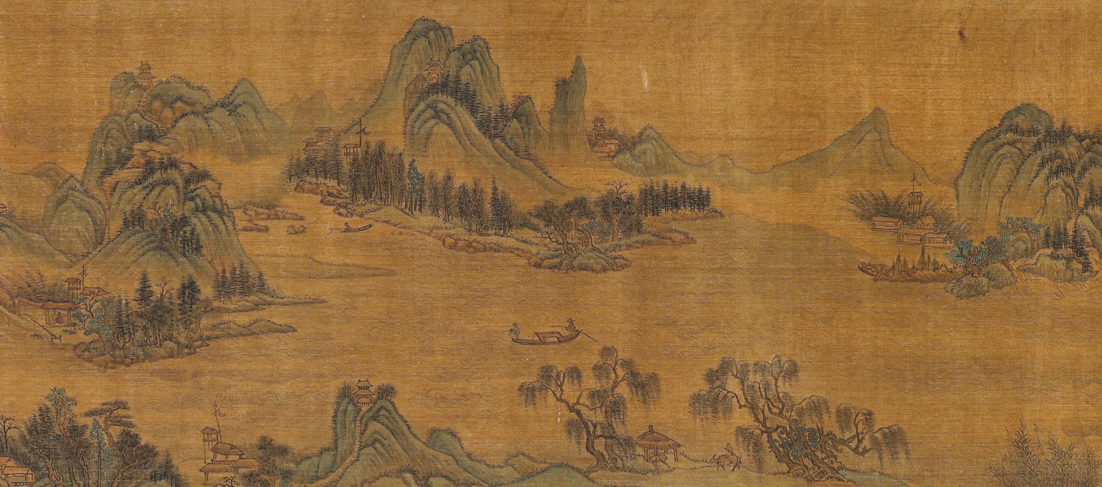 Chinese Drawing Landscape Hand Scroll,Wang Hui Mark - 19