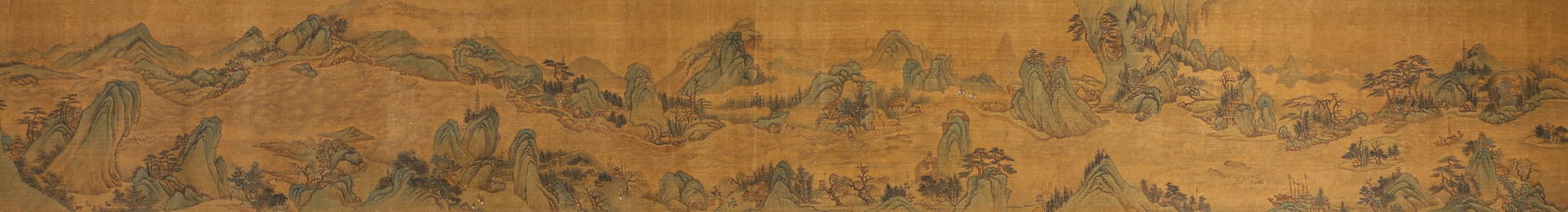 Chinese Drawing Landscape Hand Scroll,Wang Hui Mark - 20