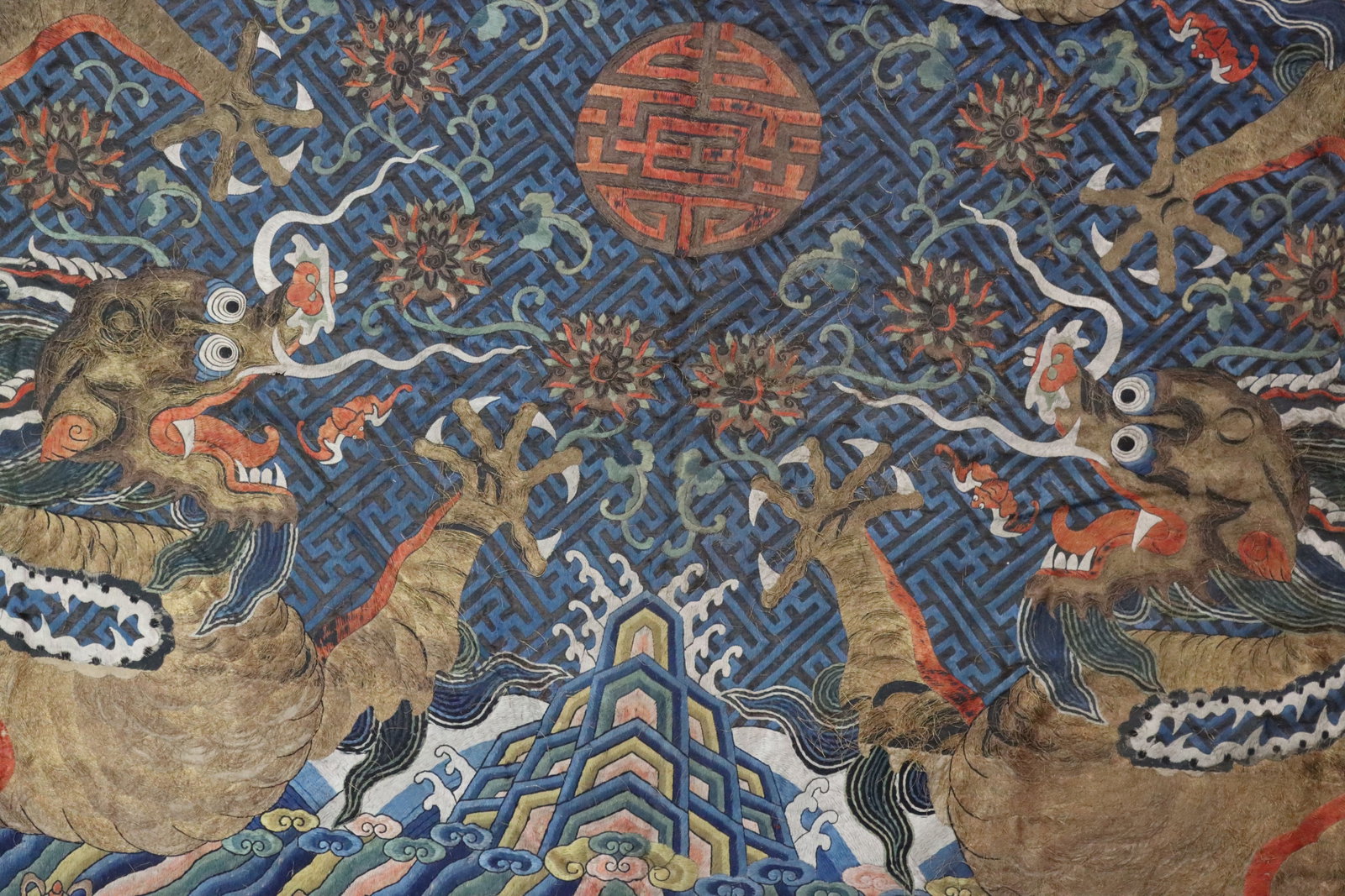 Silk Embroidery Cloud and Dragon Pattern Buzi - 6