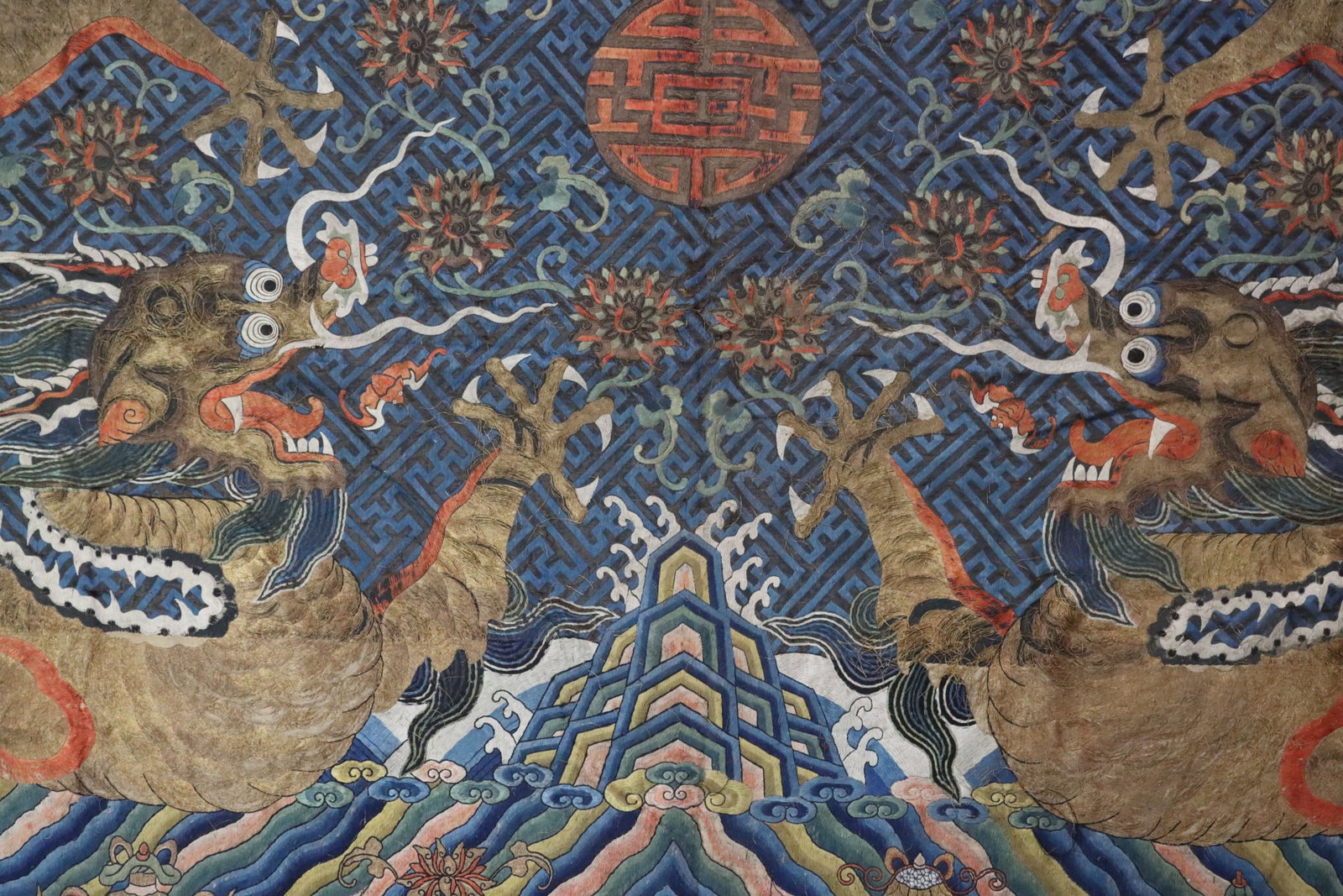 Silk Embroidery Cloud and Dragon Pattern Buzi - 8