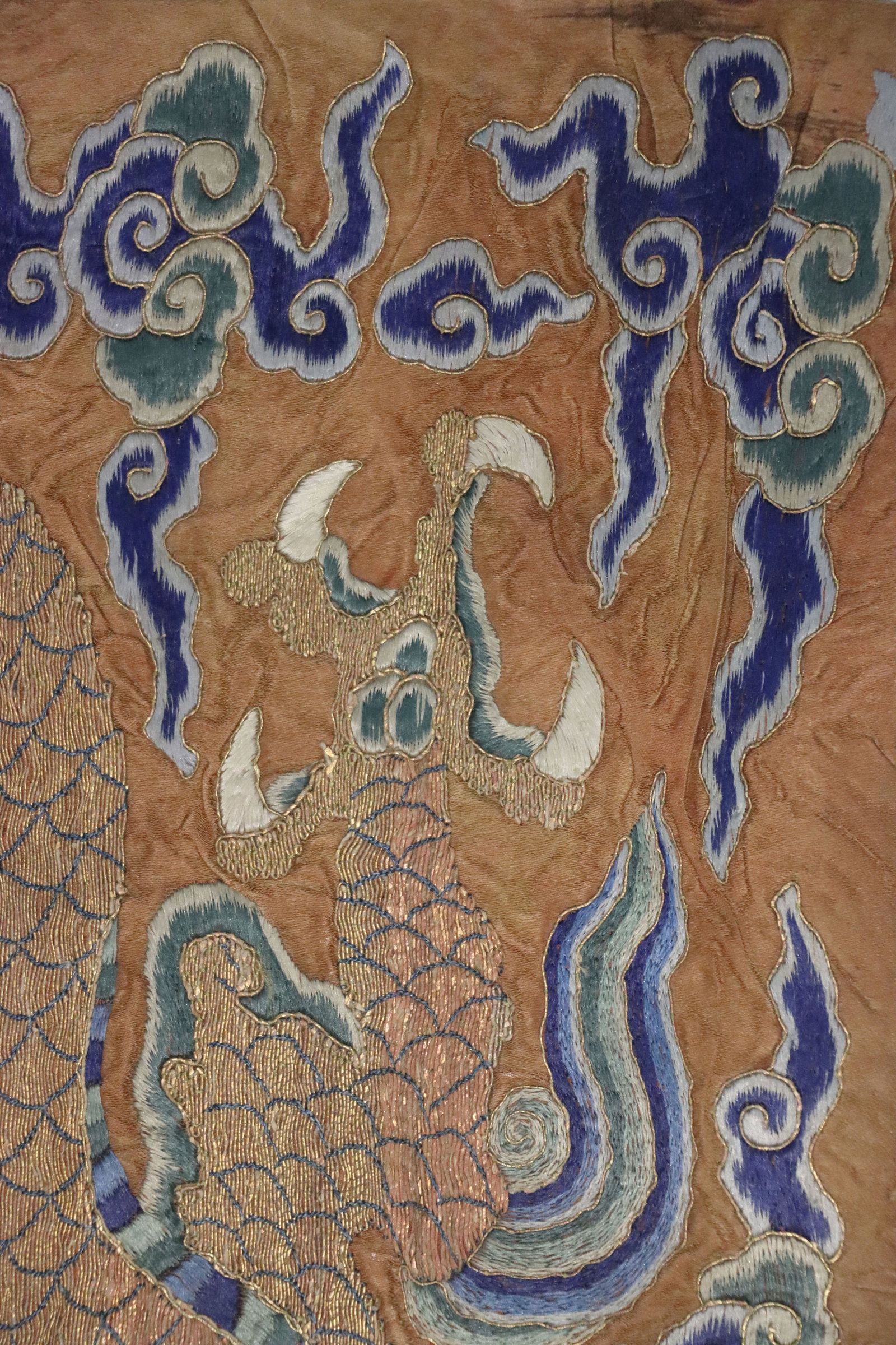 Silk Embroidery Cloud and Dragon Pattern Buzi - 6