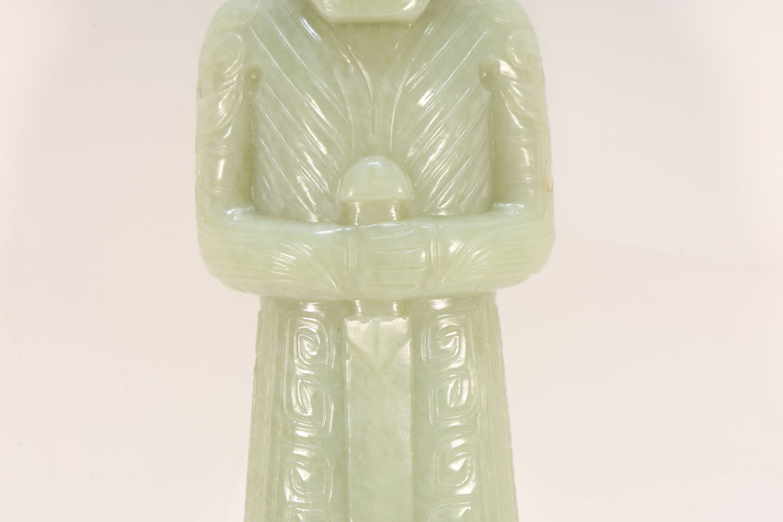Jade Carved Beast Face Pattern Character Shape Figure - 3