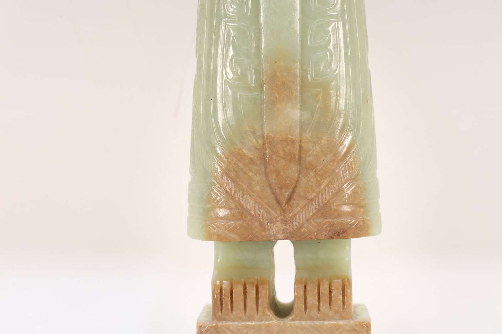 Jade Carved Beast Face Pattern Character Shape Figure - 4