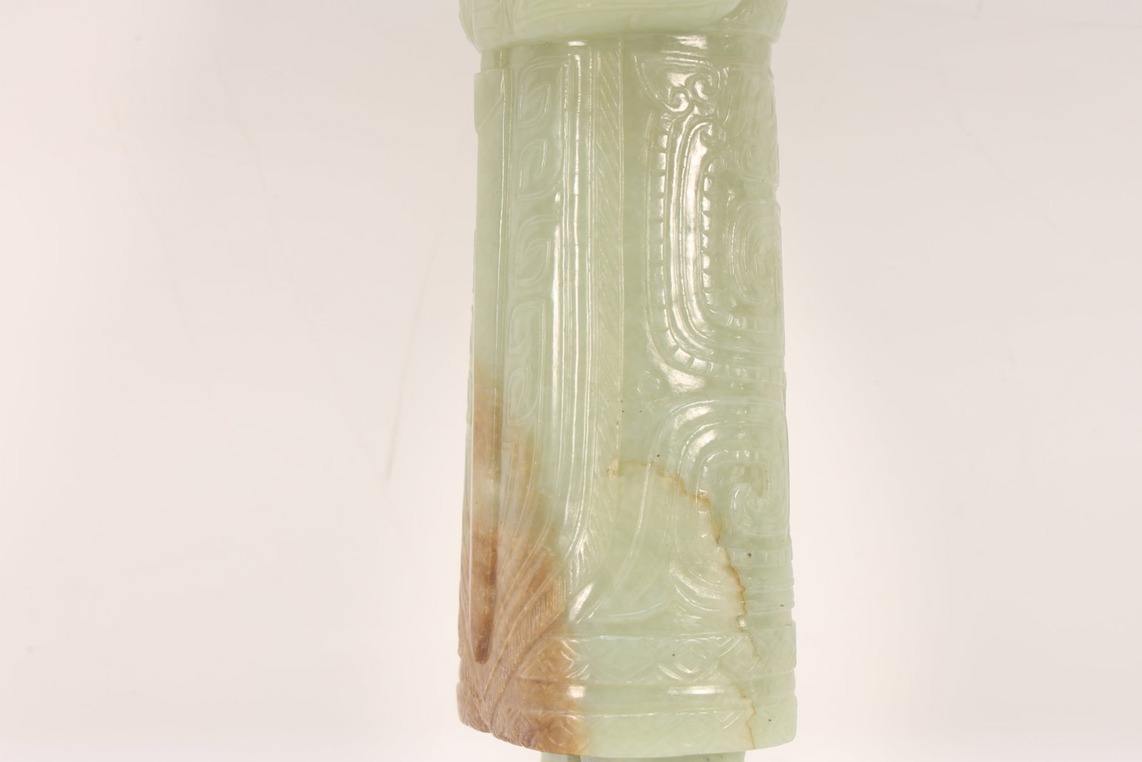 Jade Carved Beast Face Pattern Character Shape Figure - 7