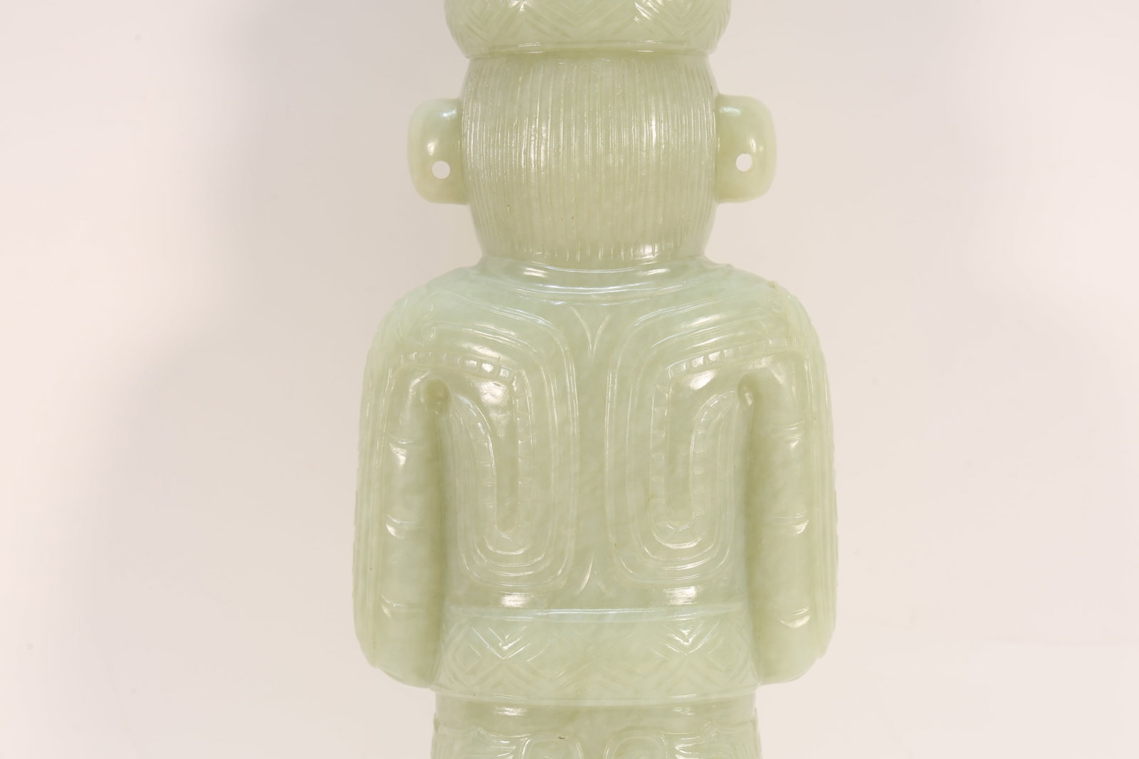 Jade Carved Beast Face Pattern Character Shape Figure - 9