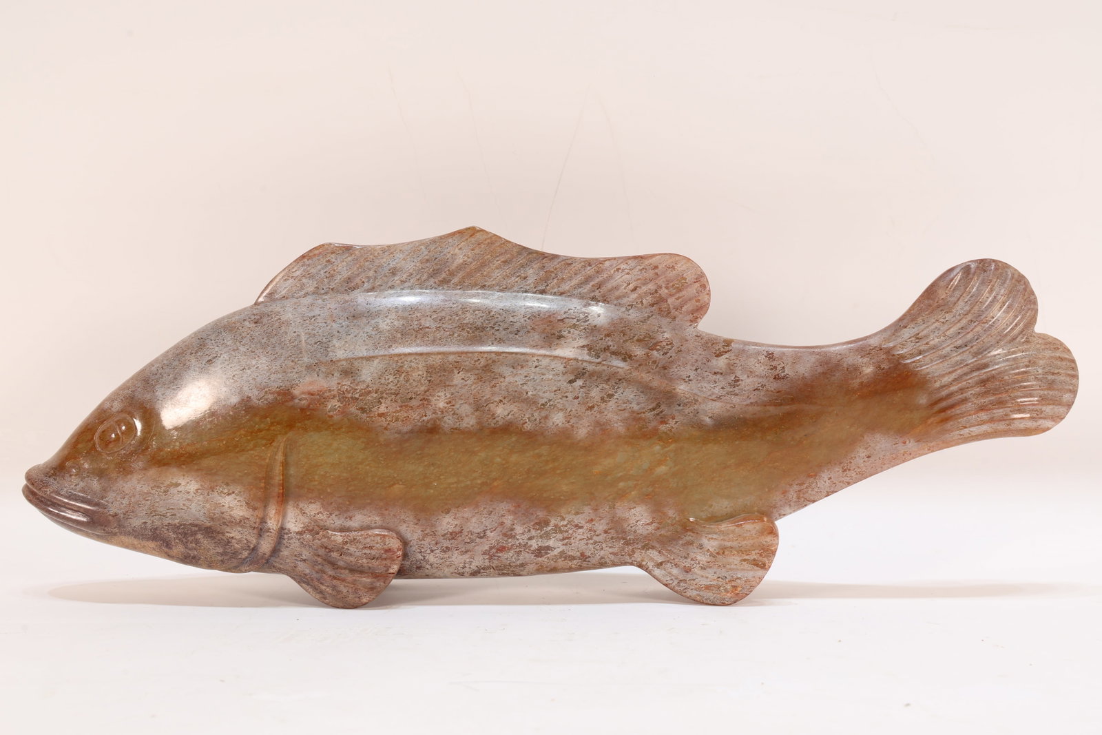 Jade Carved Fish Shape Figure - 6