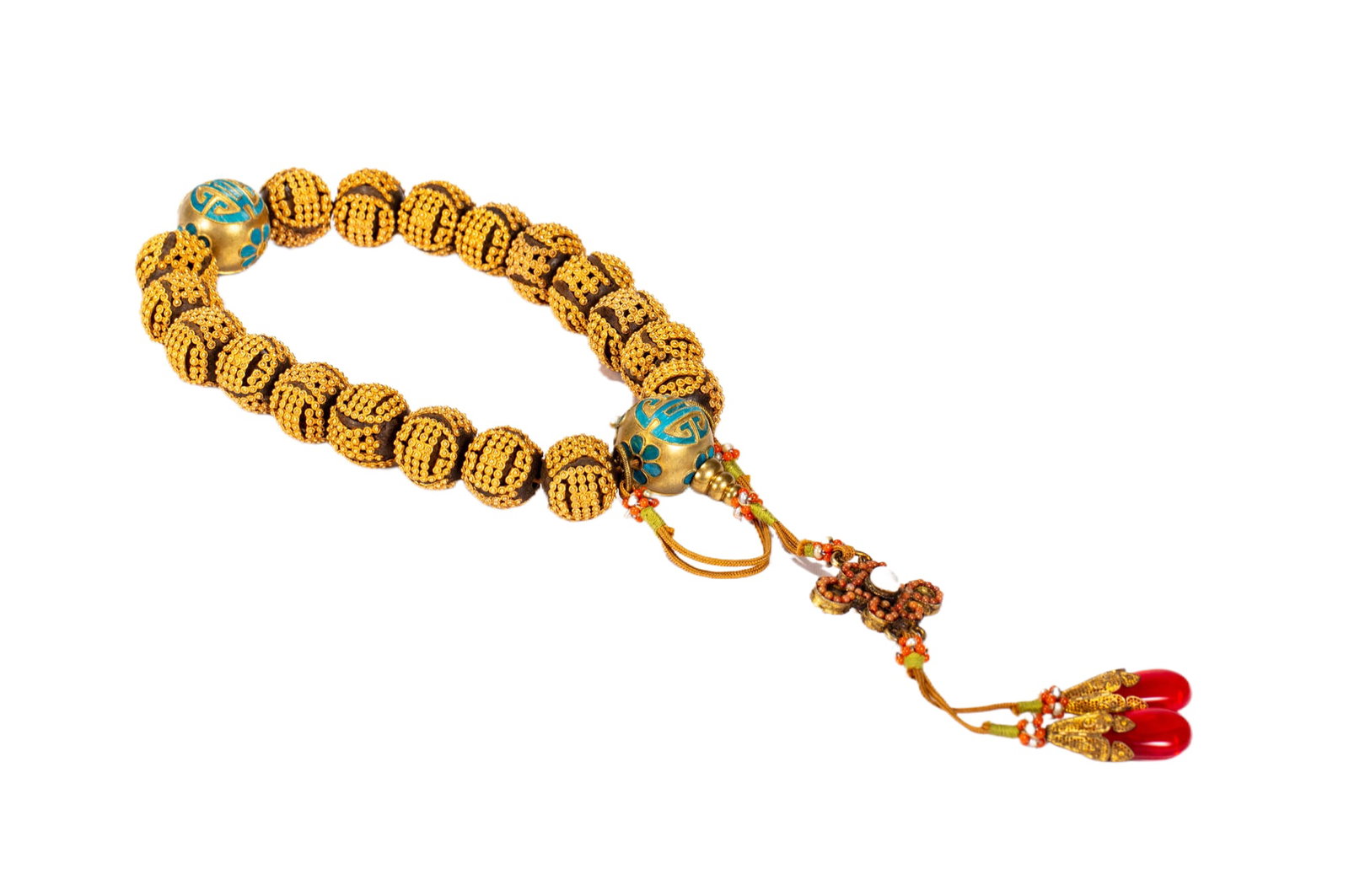A CHINESE CHENXIANG WOOD PRAYER BEAD BRACELET: A CHINESE CHENXIANG WOOD PRAYER BEAD BRACELET (2cm,Weight 120g)