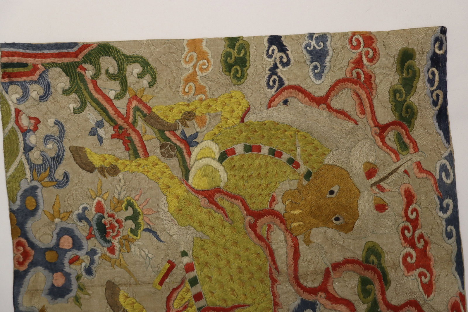 Silk Embroidery Kirin Pattern Buzi - 3