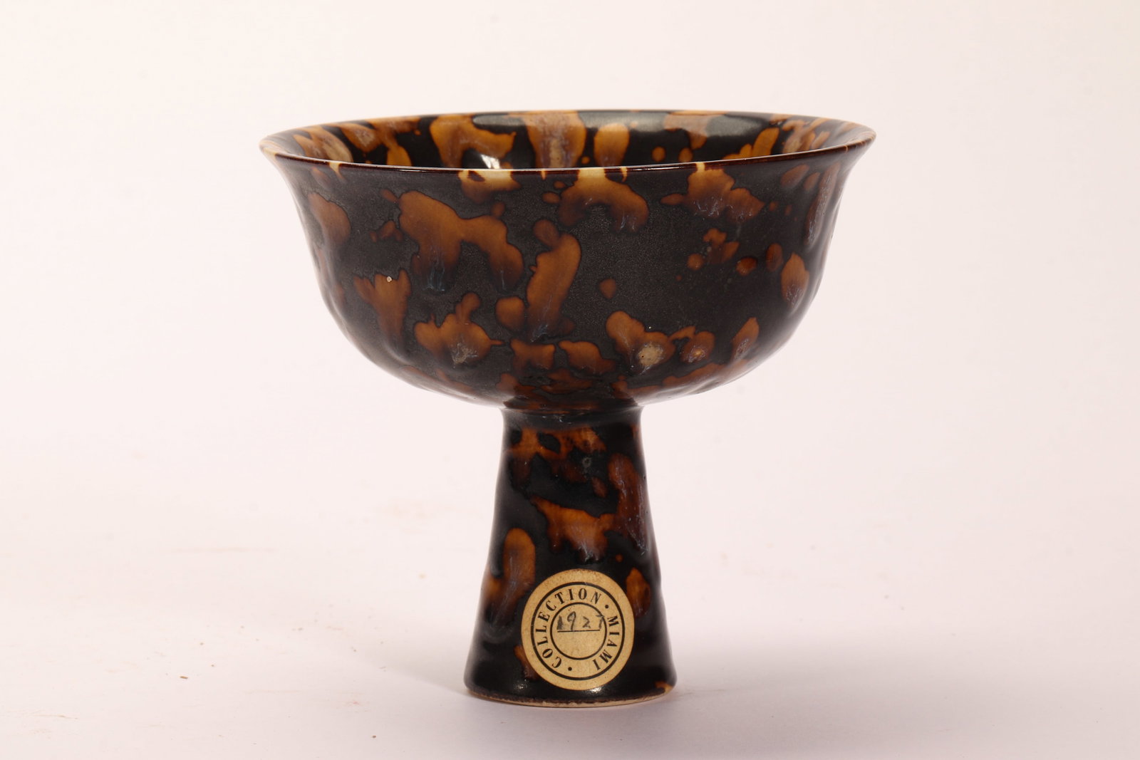 A CHINESE JIZHOU TORTOISE-SHELL STEM CUP - 2