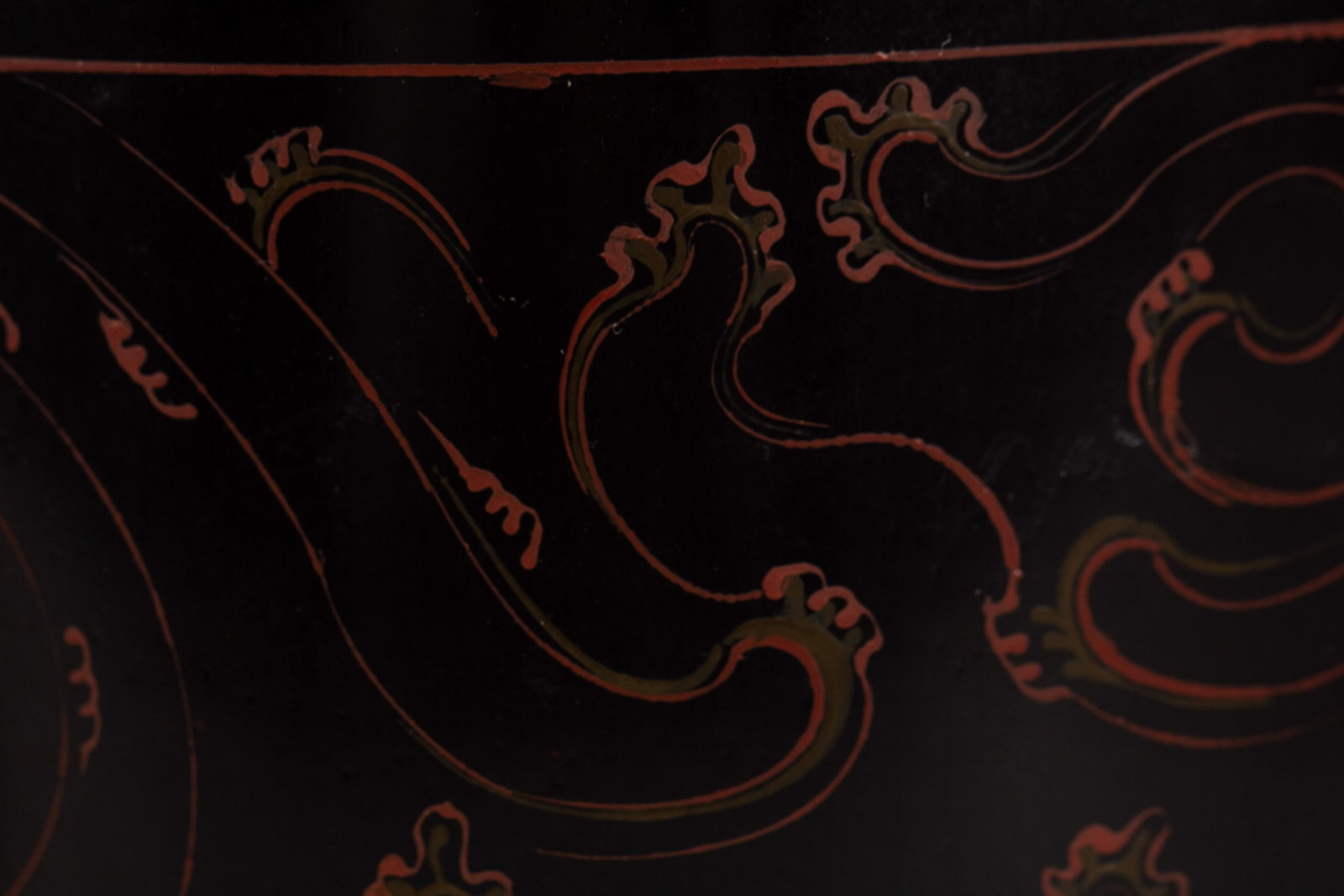 A CHINESE LACQUER CYLINDRICAL COVERED BOX - 7