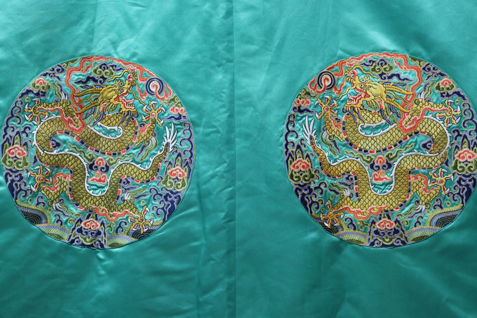 Silk Embroidery Cloud and Dragon Pattern Dragon Robe - 5