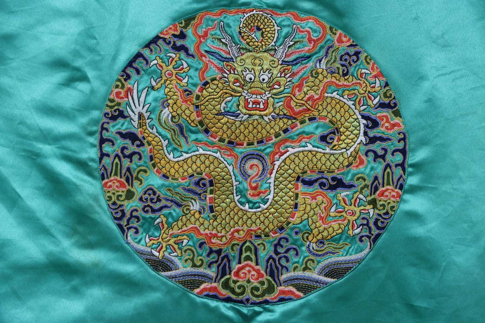 Silk Embroidery Cloud and Dragon Pattern Dragon Robe - 8