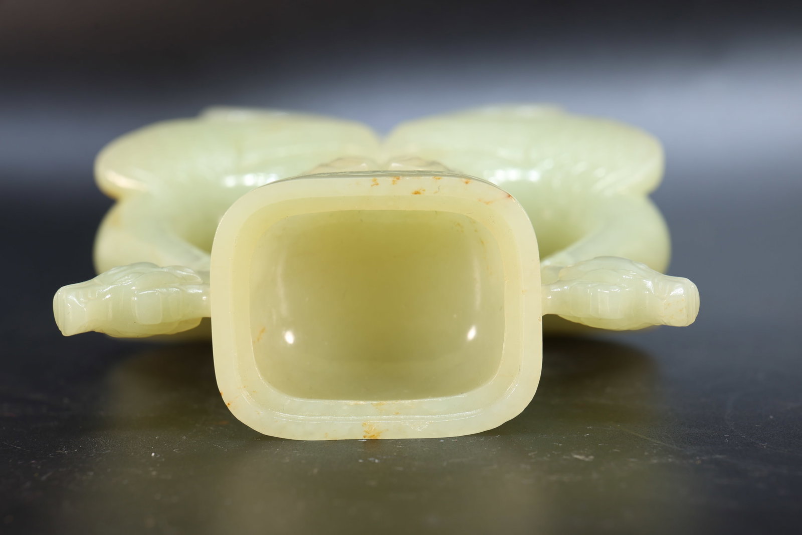 Jade Carved Flower Pattern Phoenix Shape Incense Burner - 10
