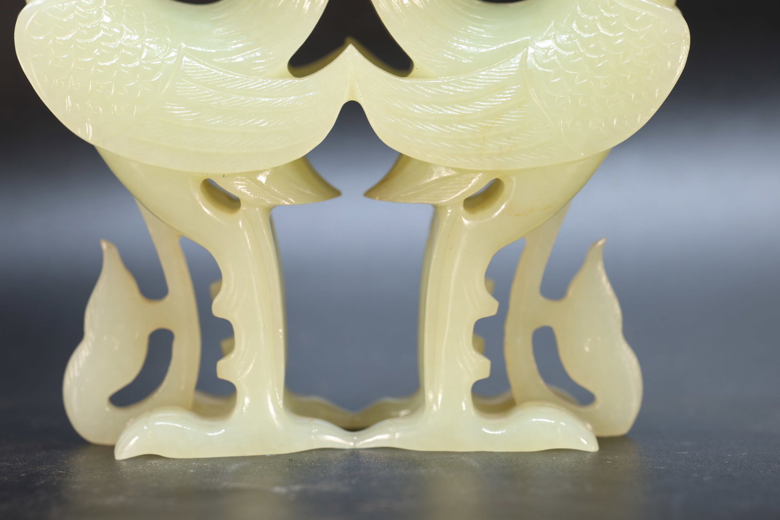Jade Carved Flower Pattern Phoenix Shape Incense Burner - 4