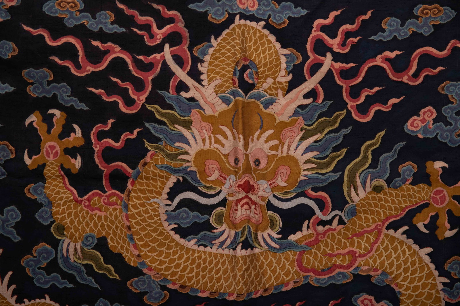 A CHINESE KESI DRAGON TEXTILE - 6