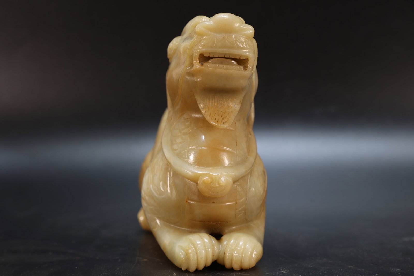 Jade Carved Kirin Shape Figure - 5