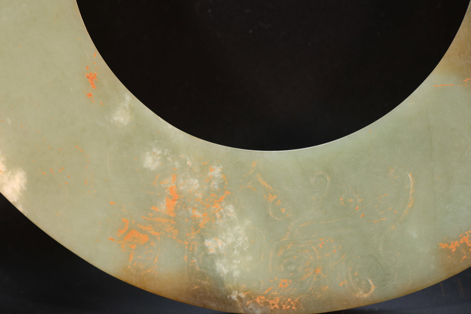 Jade Carved Bird Pattern Bi - 9