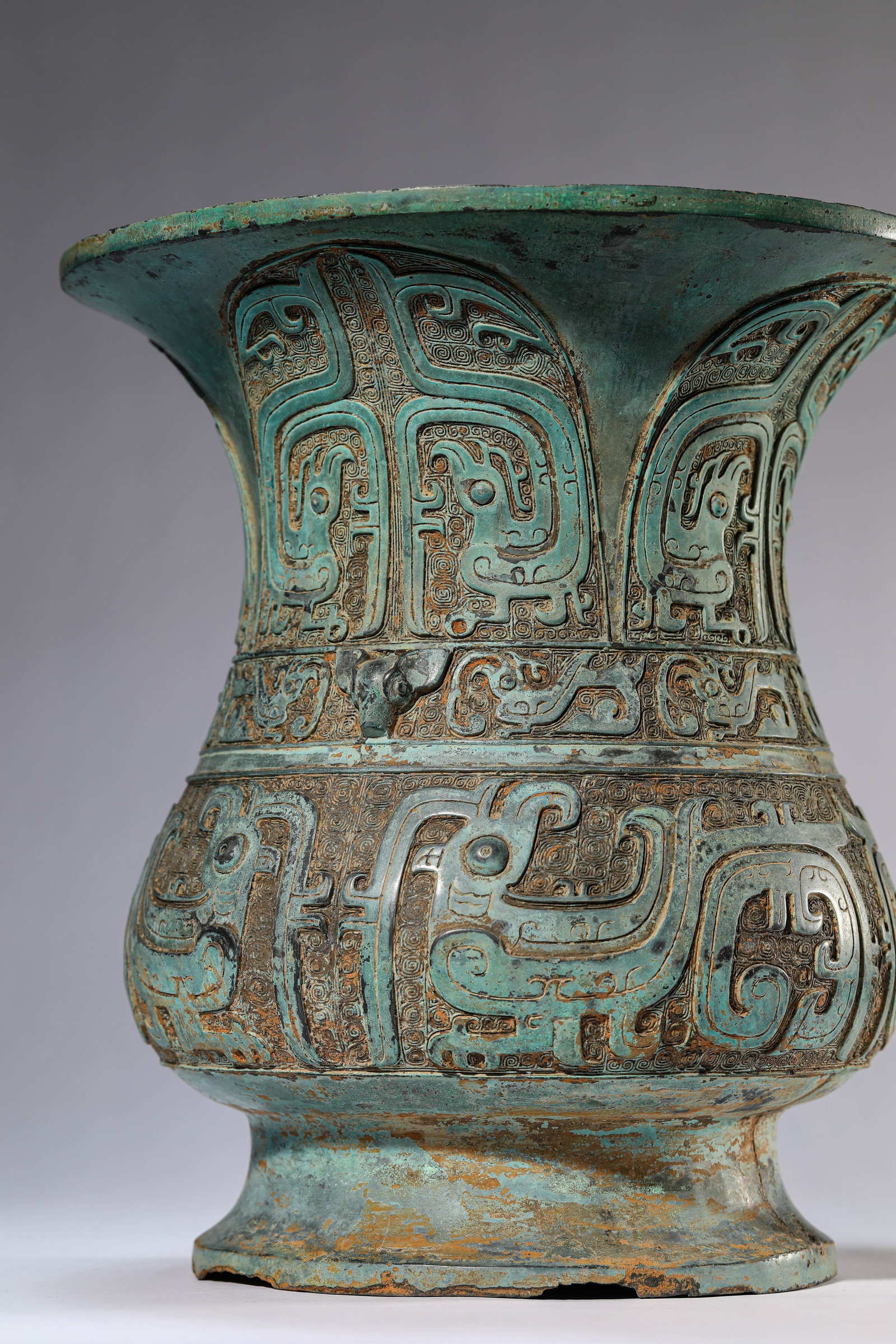 A BRONZE 'PHOENIX' ZUN - 4