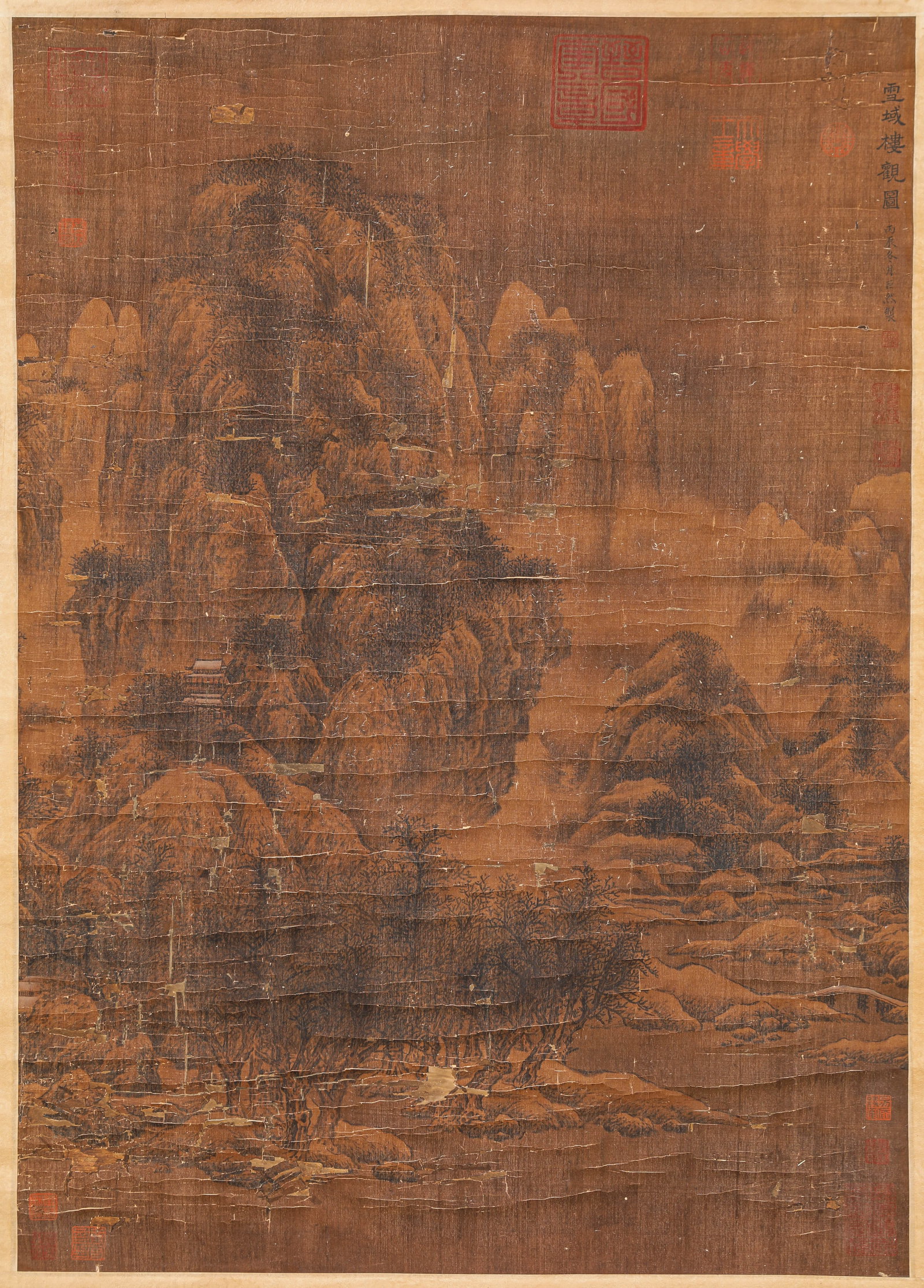 JURAN (ACT. 10TH CENTURY), ATTRIBUTED TO, LANDSCAPE WITH FIGURES: JURAN (ACT. 10TH CENTURY), ATTRIBUTED TO, LANDSCAPE WITH FIGURES Description: Dimensions: Width: 69.5 cm x Height: 97 cm. All measurements are approximate.