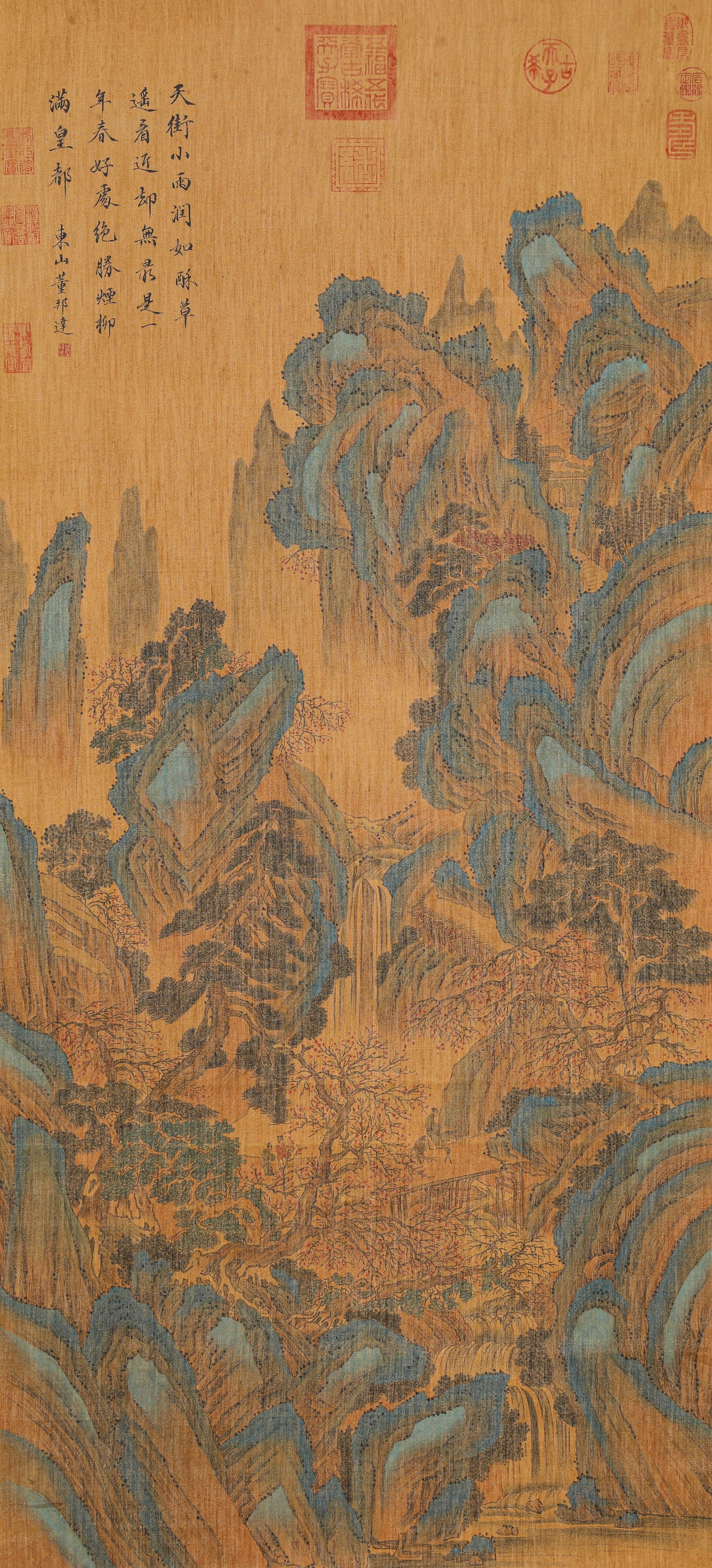 DONG BANGDA (1699-1769), ATTRIBUTED TO, LANDSCAPE: DONG BANGDA (1699-1769), ATTRIBUTED TO, LANDSCAPE Description: Dimensions: Width: 63 cm x Height: 139 cm. All measurements are approximate.