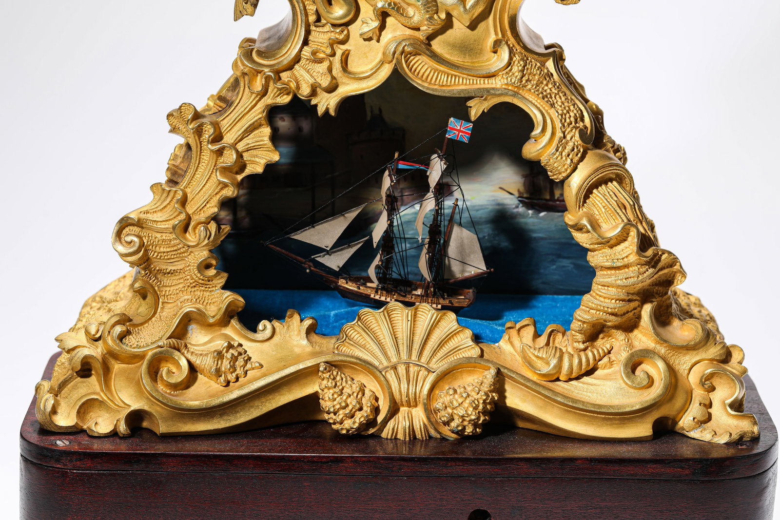 A GILT-BRONZE AUTOMATON CLOCK - 3