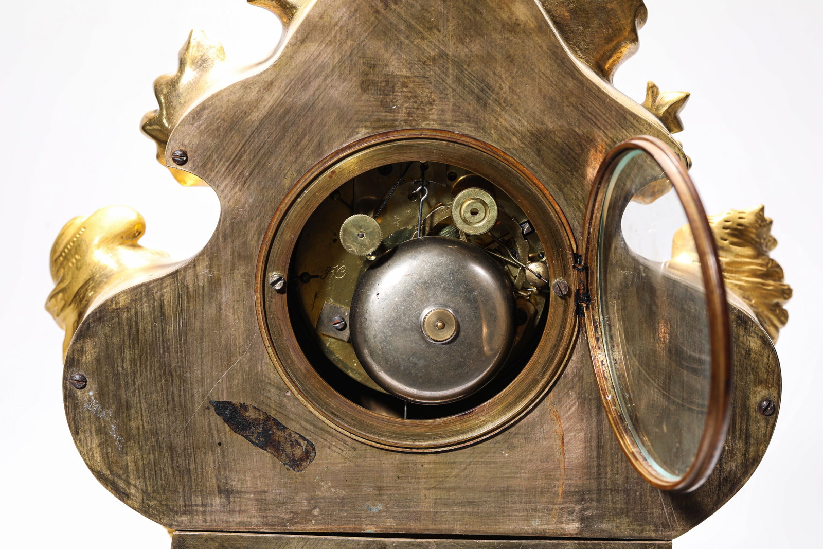 A GILT-BRONZE AUTOMATON CLOCK - 7