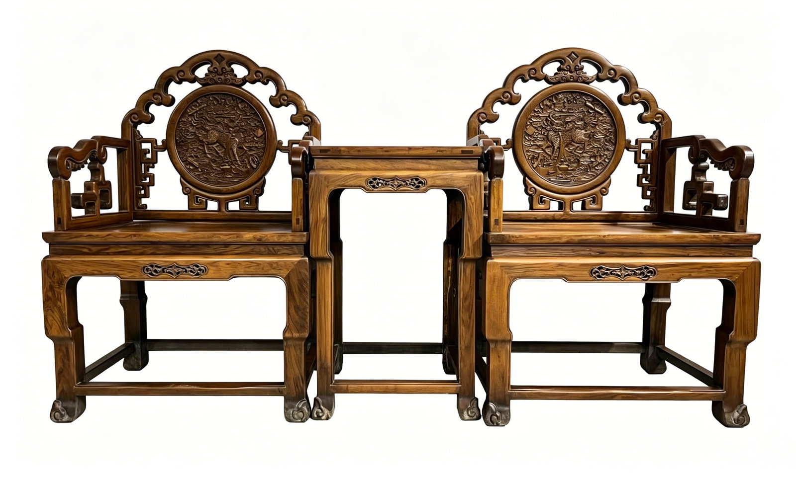 A SET OF WOOD 'GRAND MASTER' CHAIRS (1 of 5)