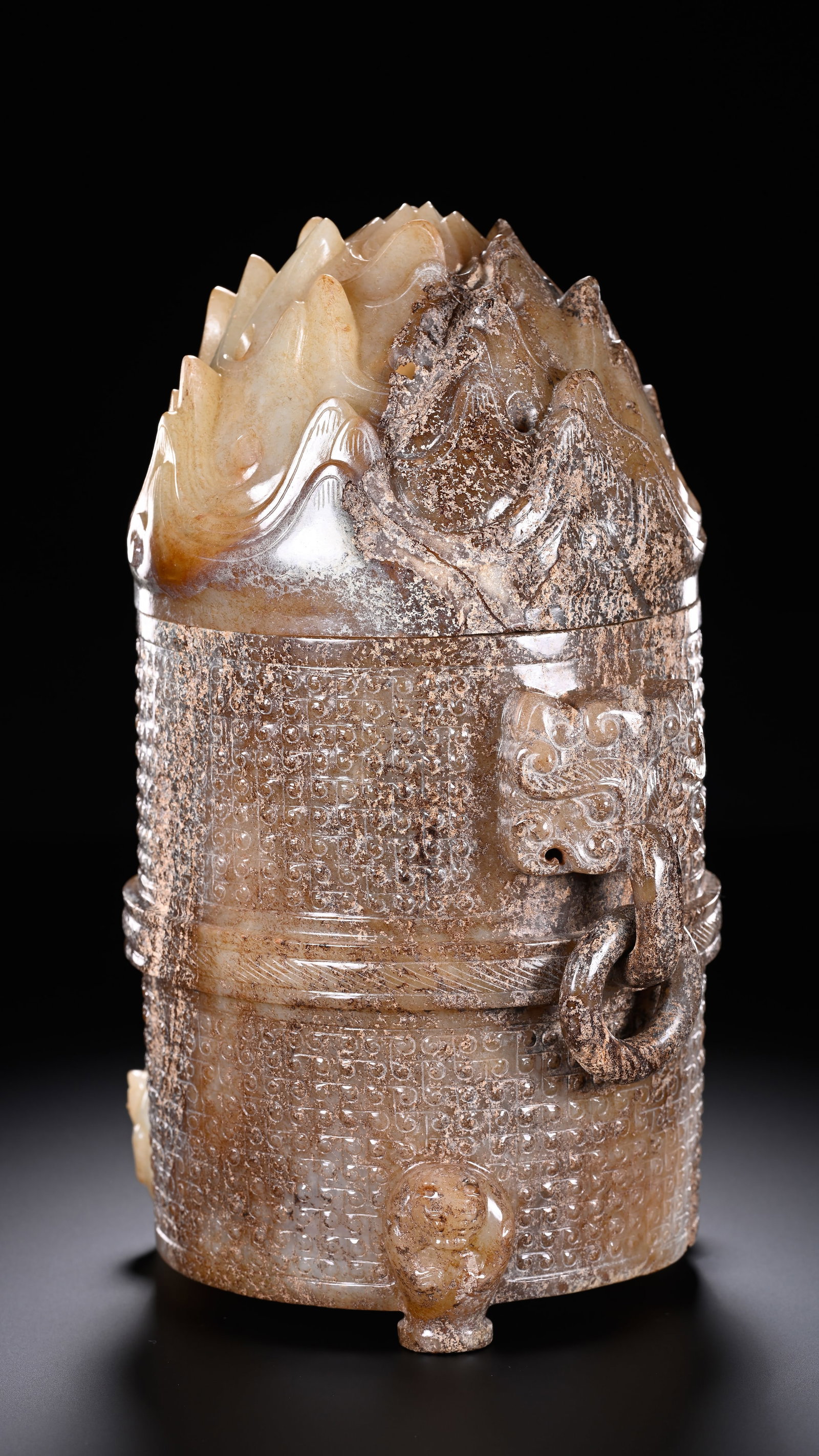 A JADE 'BOSHAN' CENSER - 4
