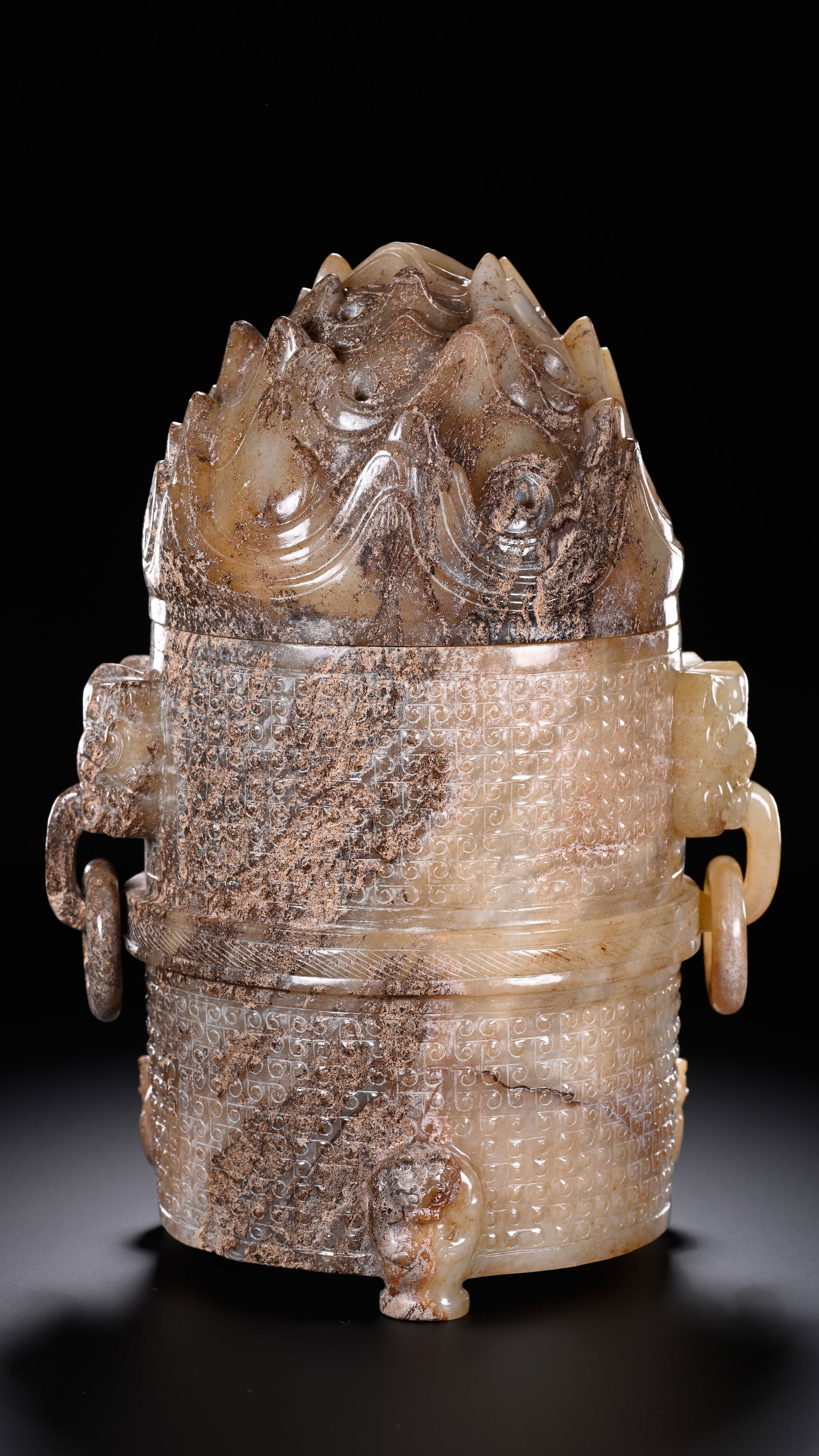 A JADE 'BOSHAN' CENSER - 6