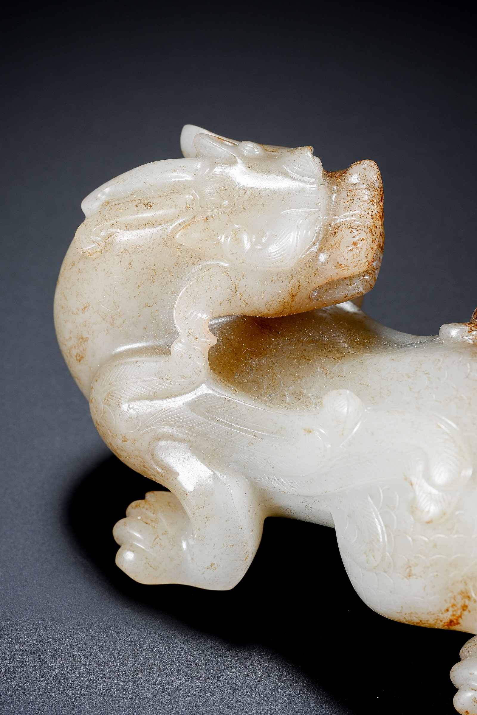 A JADE 'AUSPICIOUS BEAST' - 3