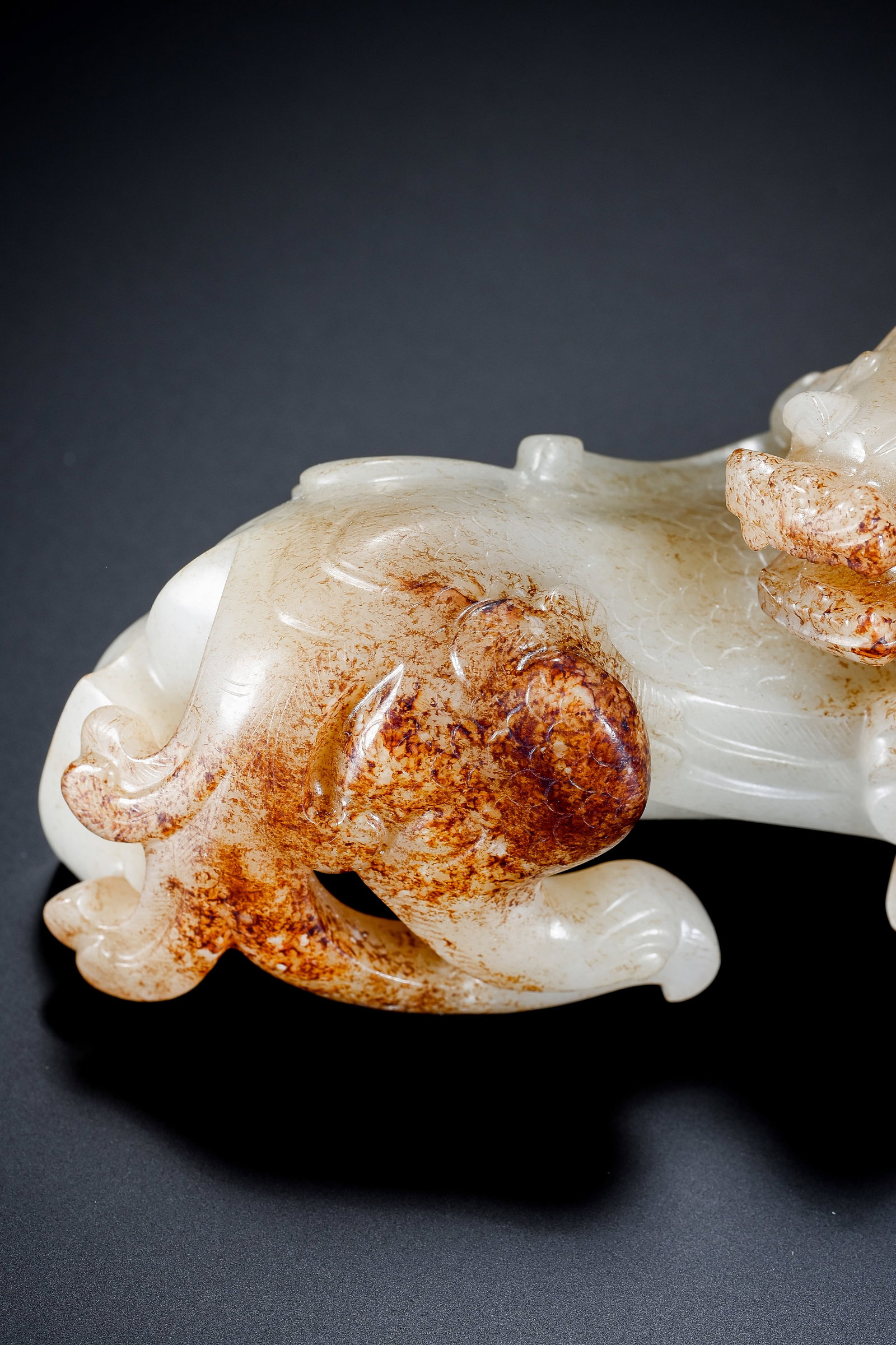A JADE 'AUSPICIOUS BEAST' - 4