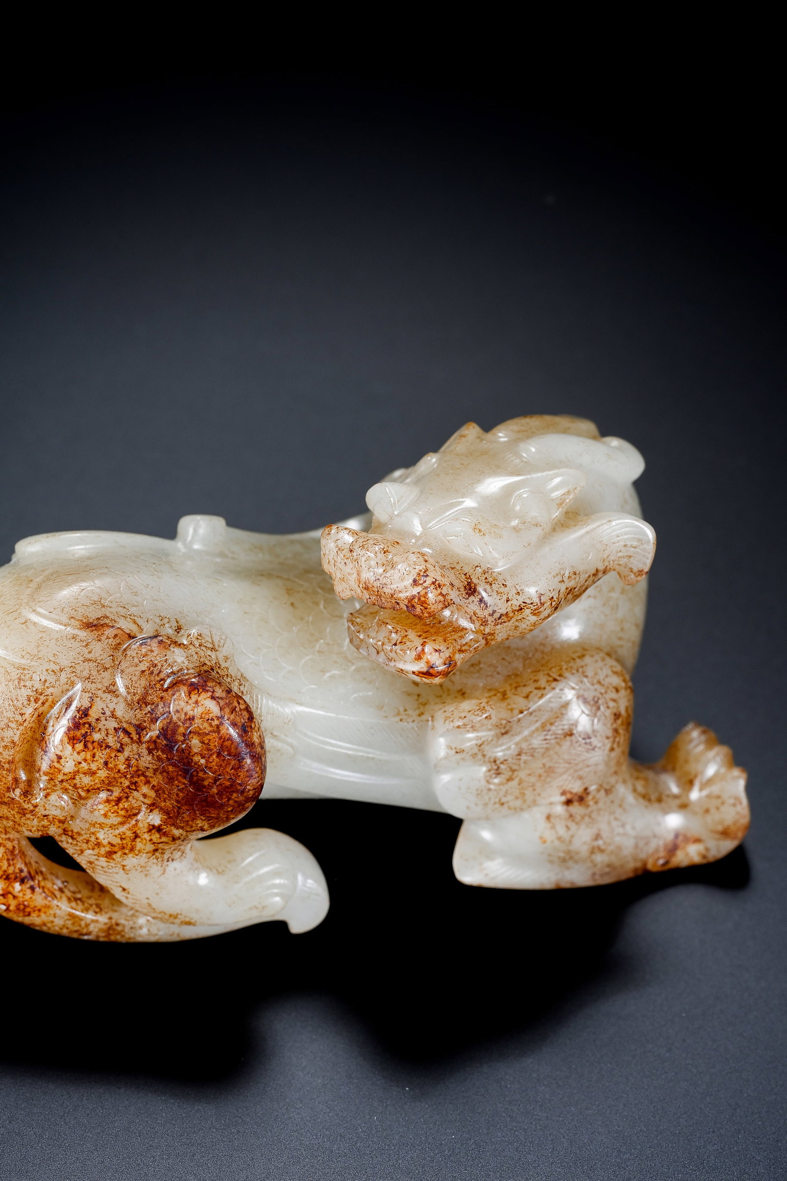 A JADE 'AUSPICIOUS BEAST' - 5