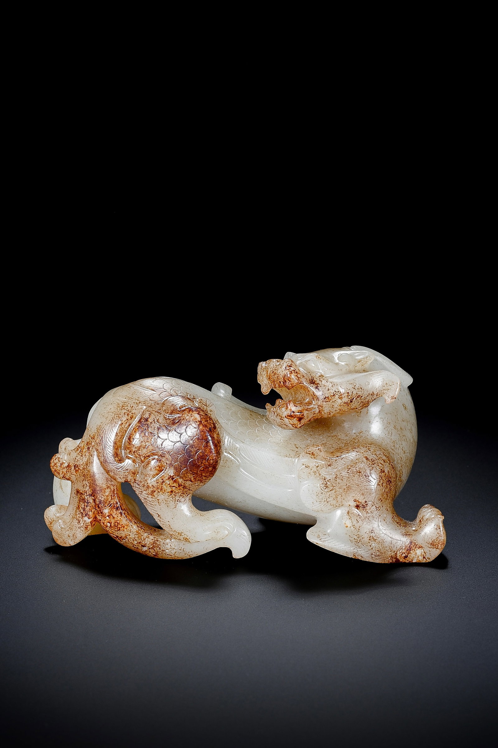 A JADE 'AUSPICIOUS BEAST' - 6