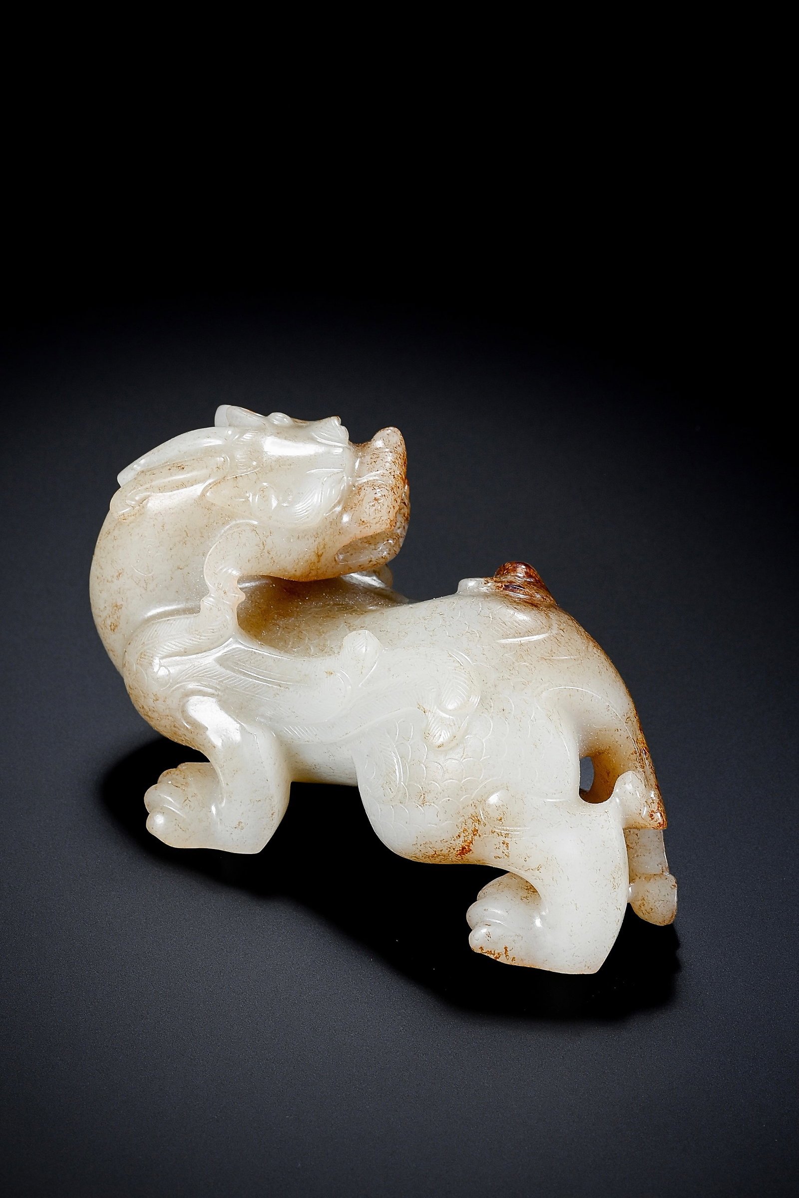 A JADE 'AUSPICIOUS BEAST' - 8