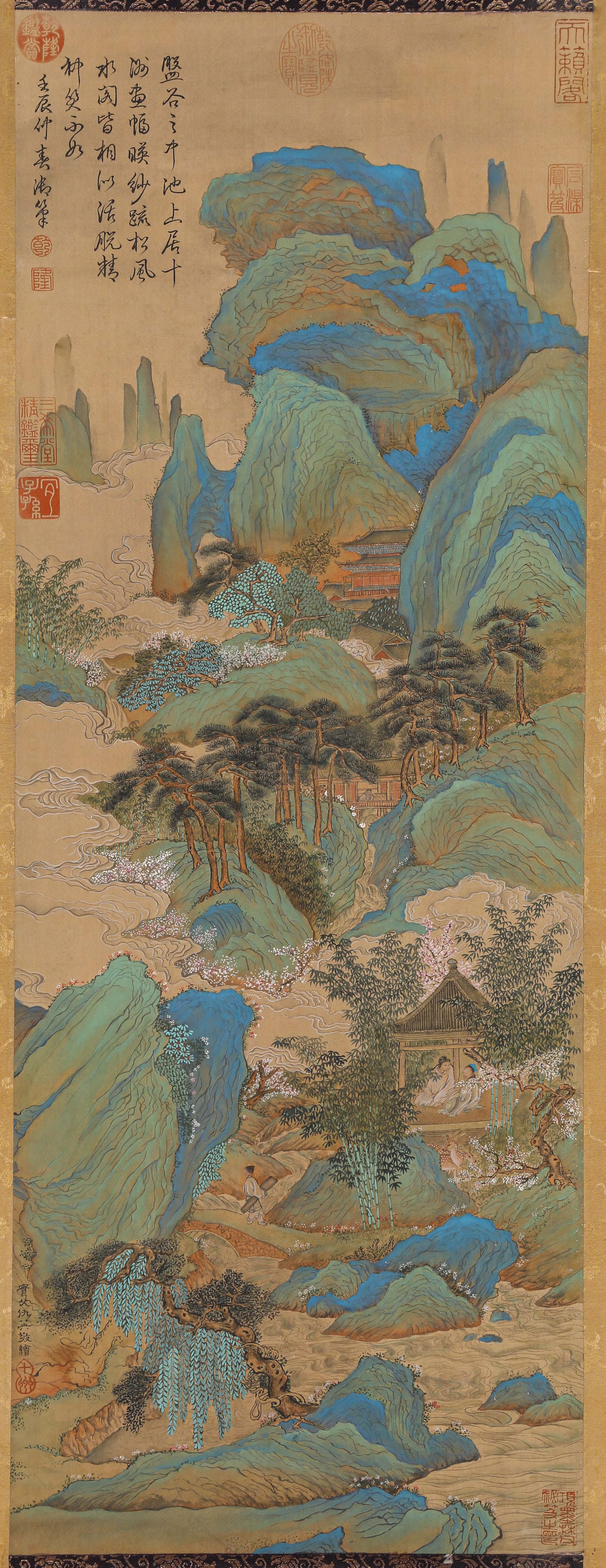 QIU YING (1494-1552), ATTRIBUTED TO, LANDSCAPE: QIU YING (1494-1552), ATTRIBUTED TO, LANDSCAPE Description: Dimensions: Width: 33.5 cm x Height: 89.5 cm. All measurements are approximate.