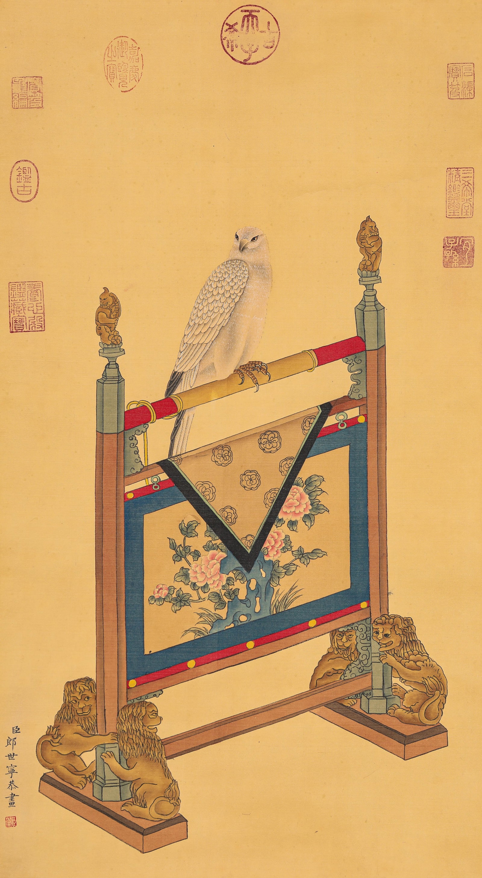GIUSEPPE CASTIGLIONE (1688-1766), ATTRIBUTED TO, FALCON (1 of 5)